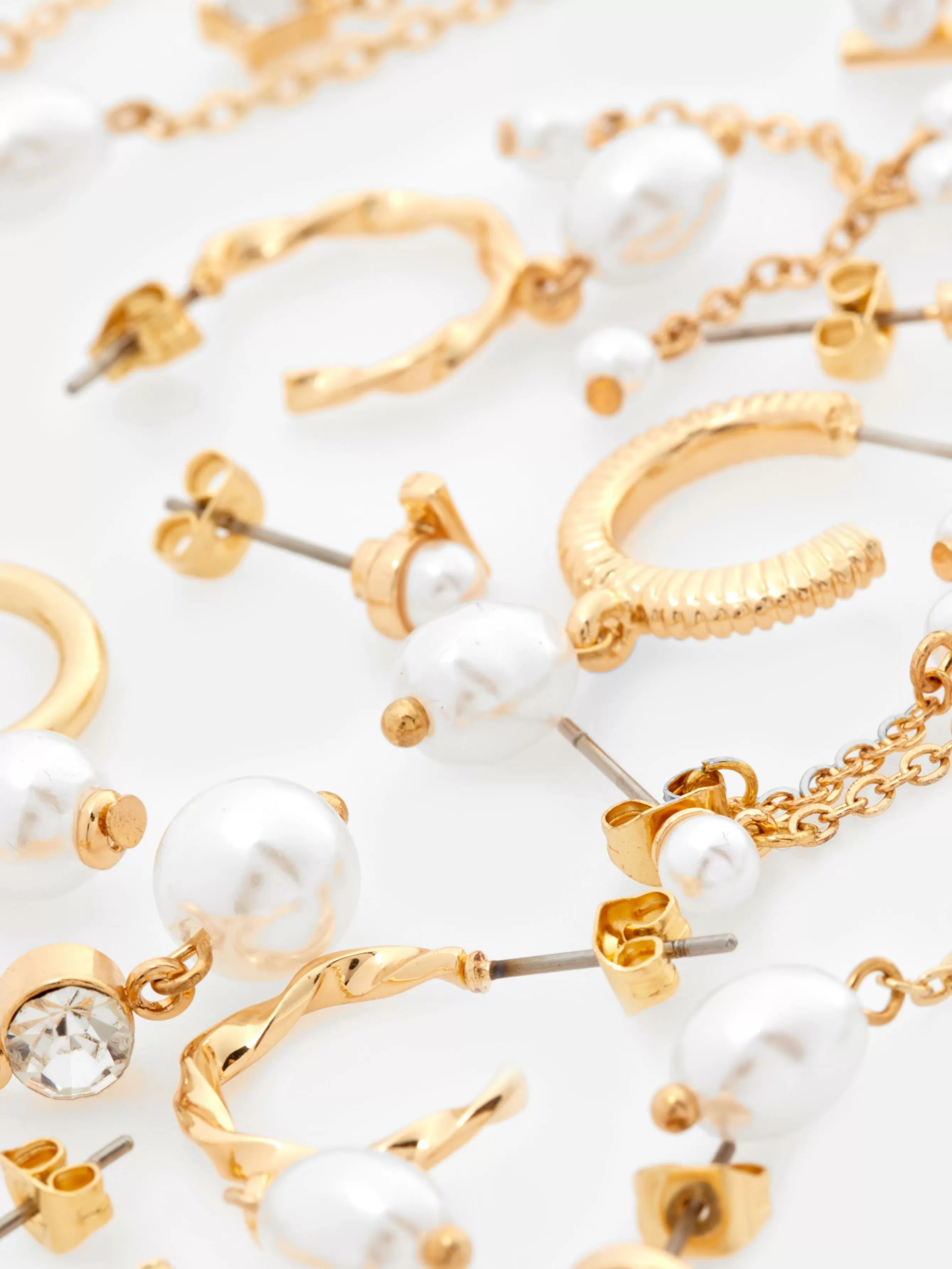 Online Primark 9 paires De Boucles D'oreilles à Fausses Perles Jaune