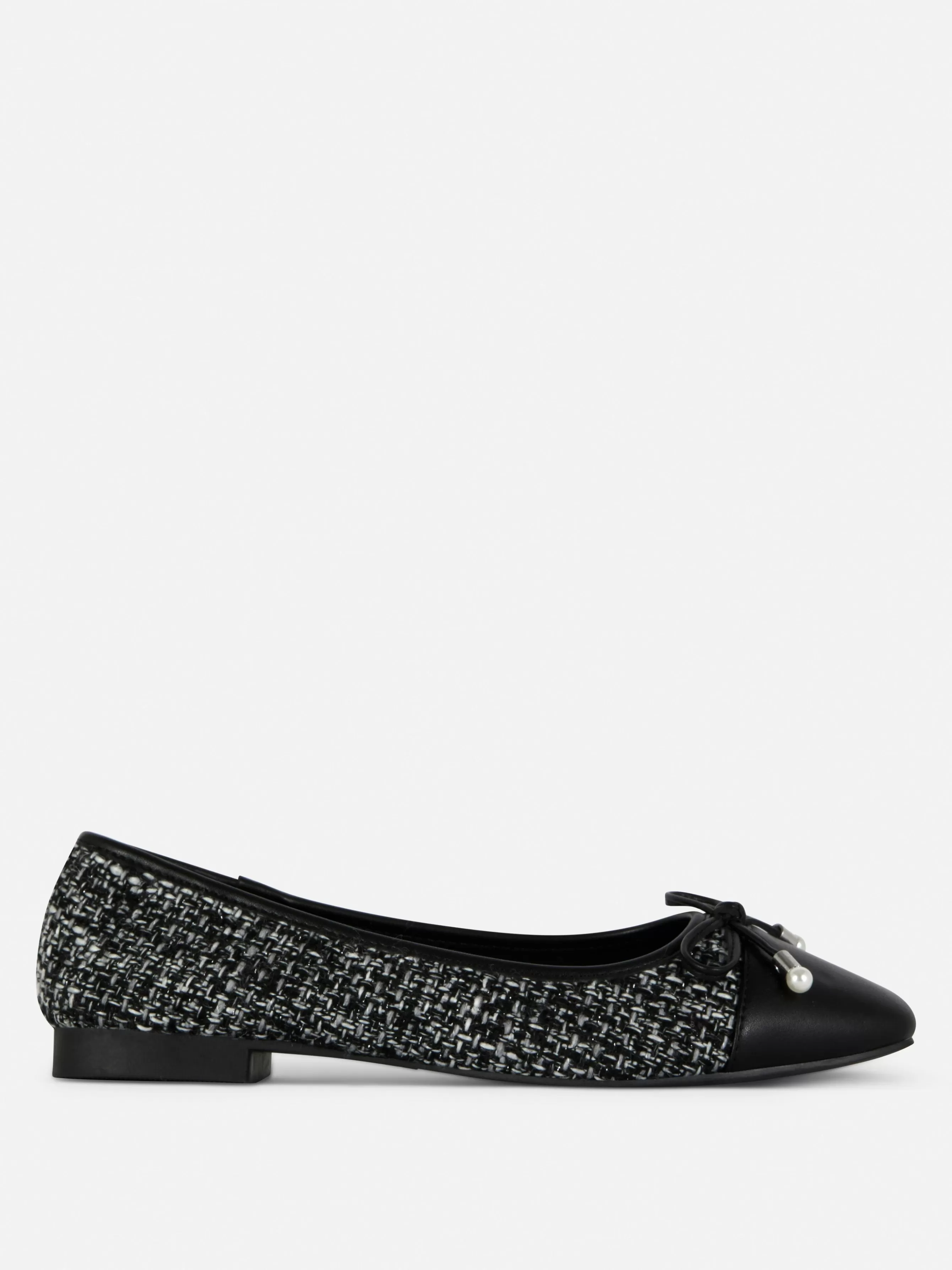 Flash Sale Primark Ballerines Effet Bouclé à Bout Contrasté Noir