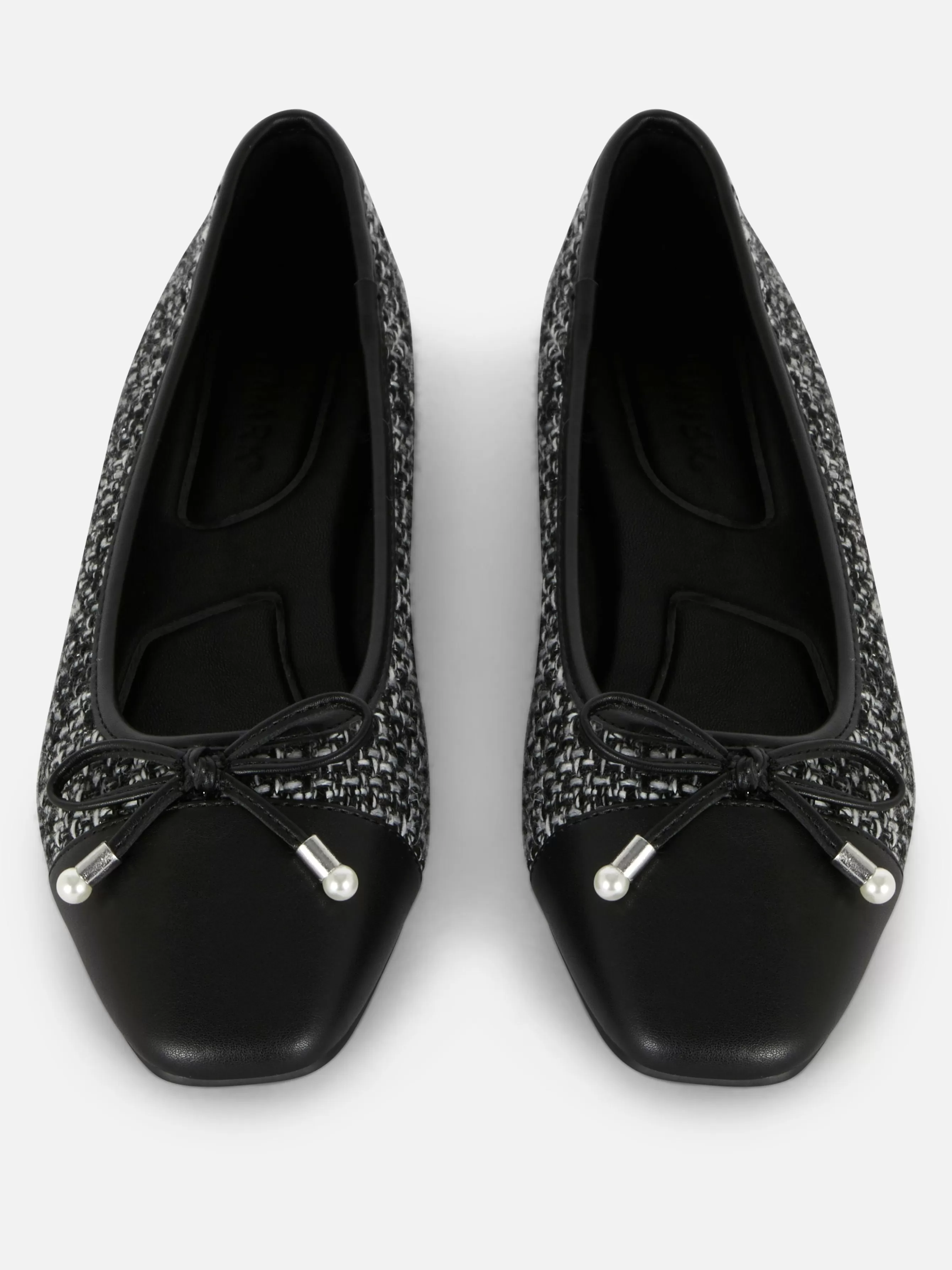 Flash Sale Primark Ballerines Effet Bouclé à Bout Contrasté Noir