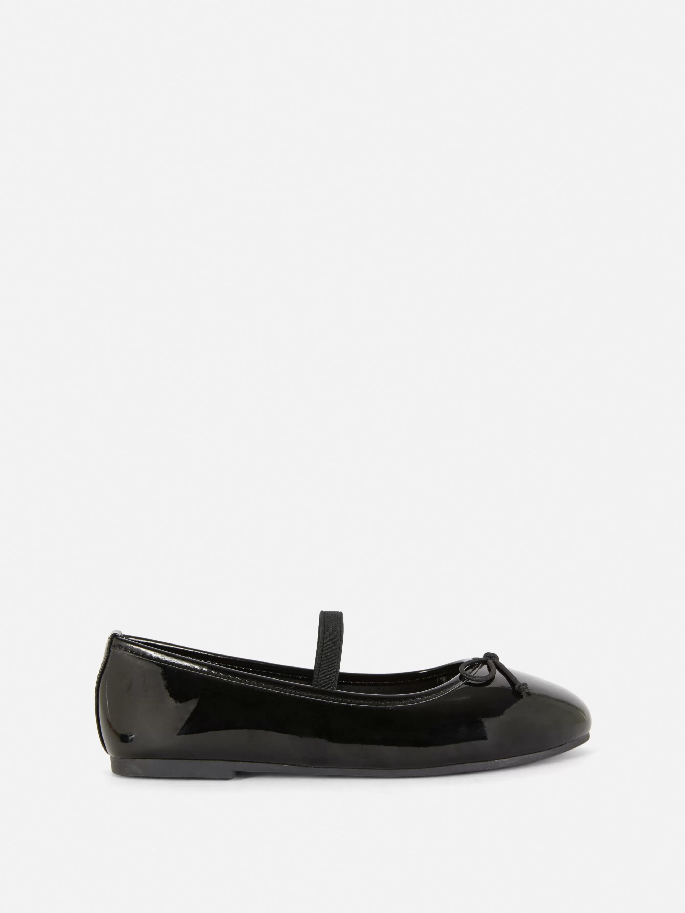 Cheap Primark Ballerines En Simili Cuir Verni Noir