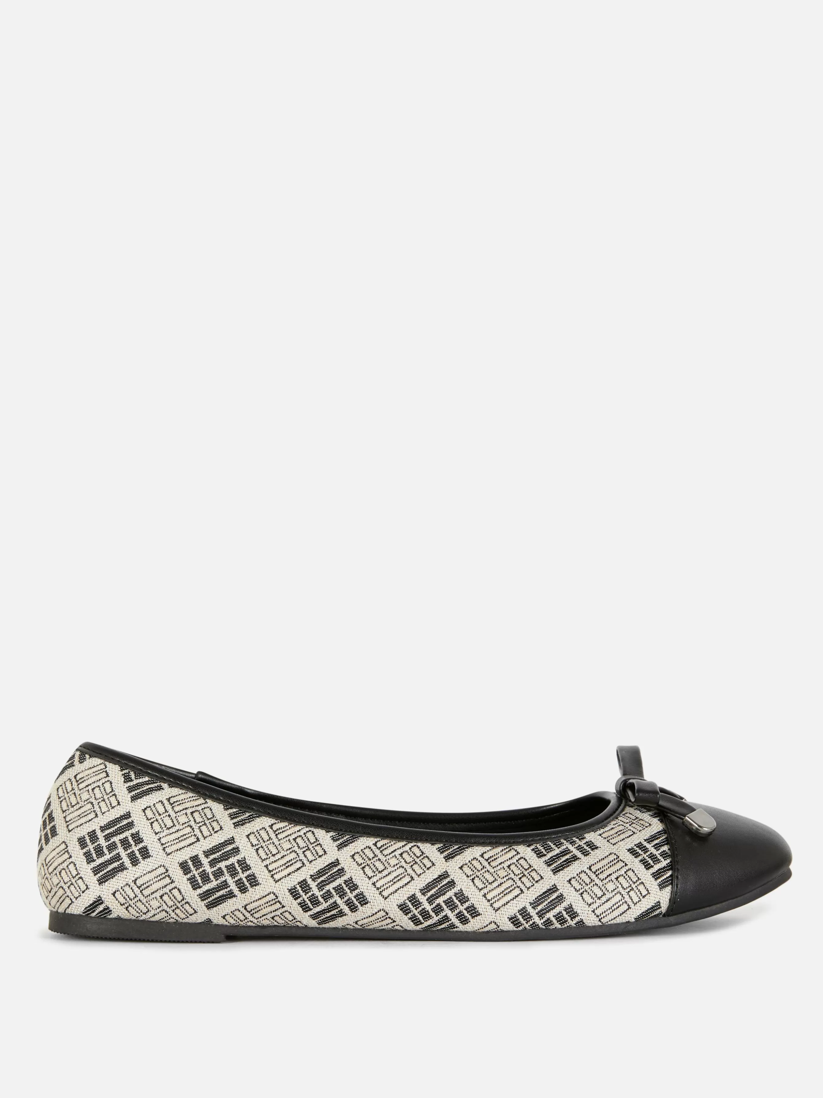 Discount Primark Ballerines Monogramme Noir