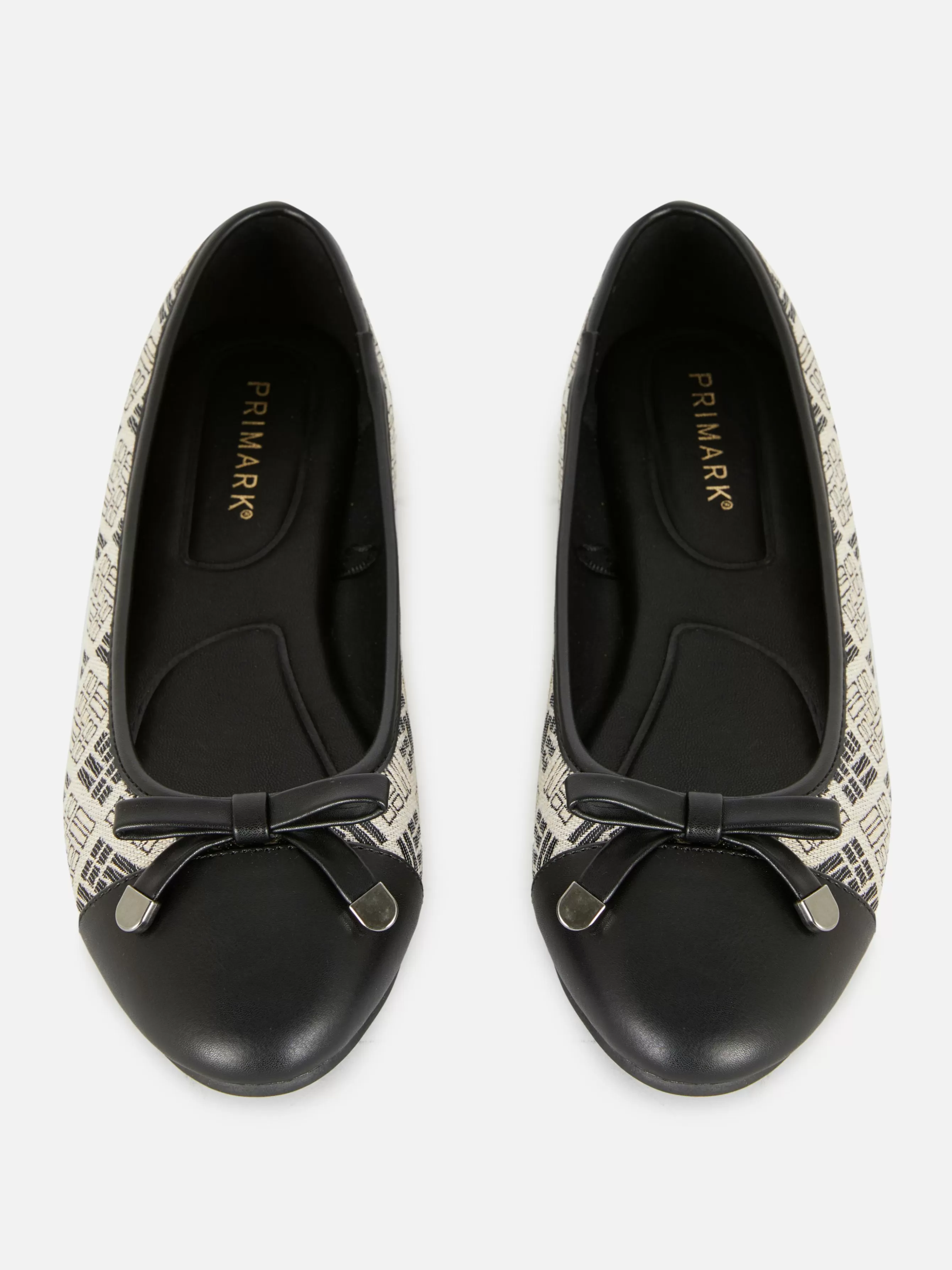 Discount Primark Ballerines Monogramme Noir