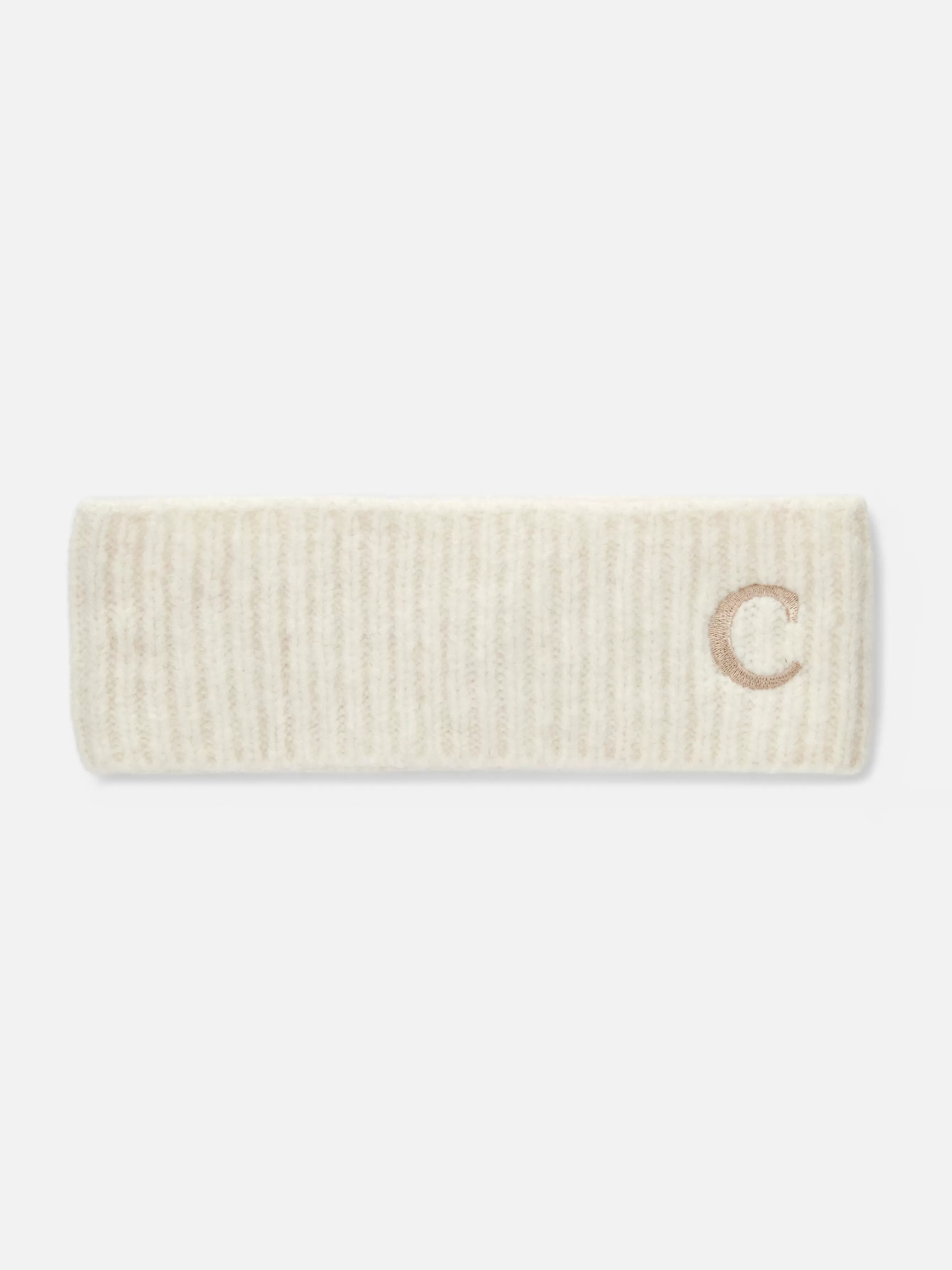 Cheap Primark Bandeau En Tricot Avec Initiale Brodée Crème