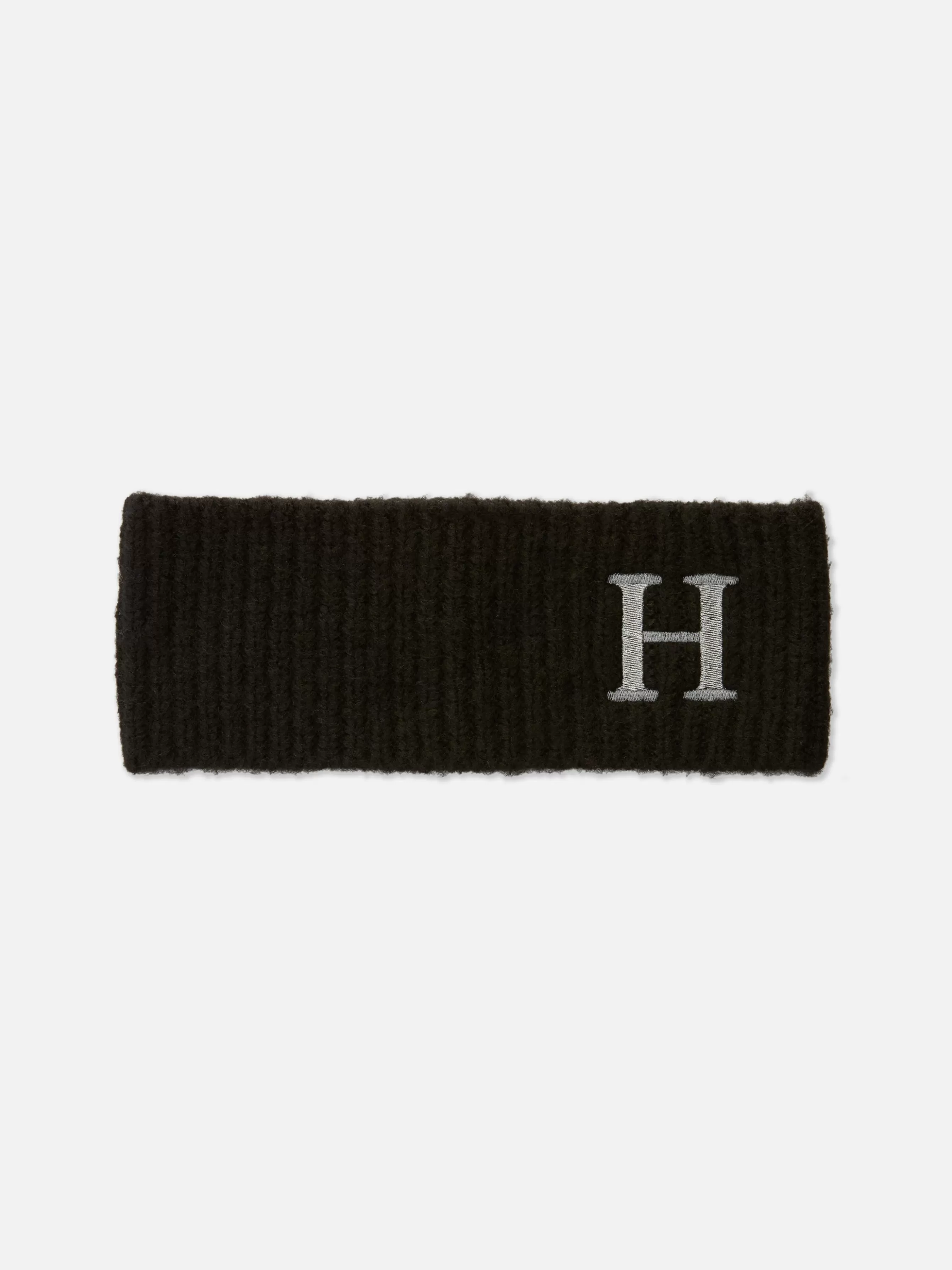 Discount Primark Bandeau En Tricot Avec Initiale Brodée Noir