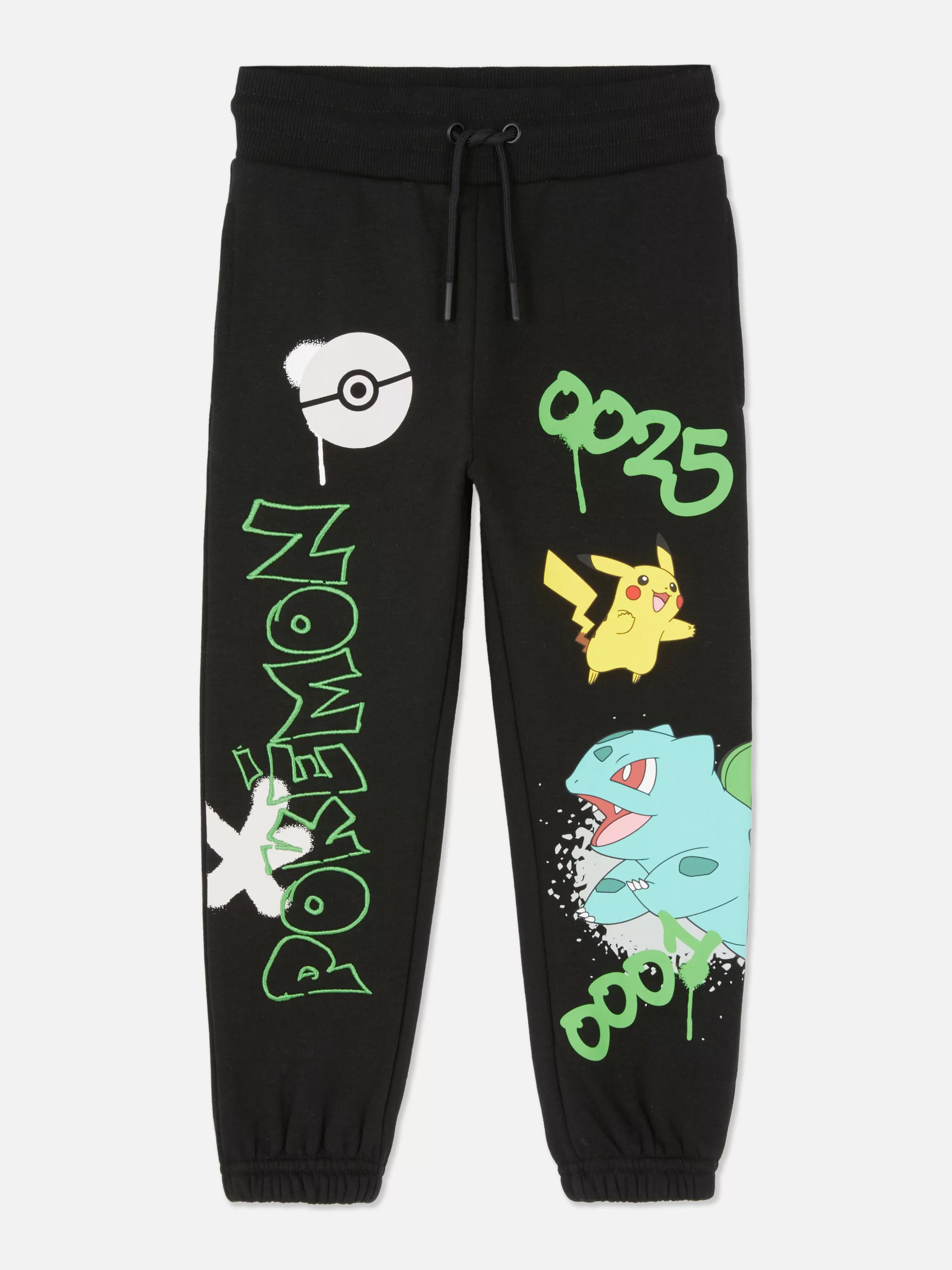 New Primark Bas De Jogging à Cordon De Serrage Pokémon Noir