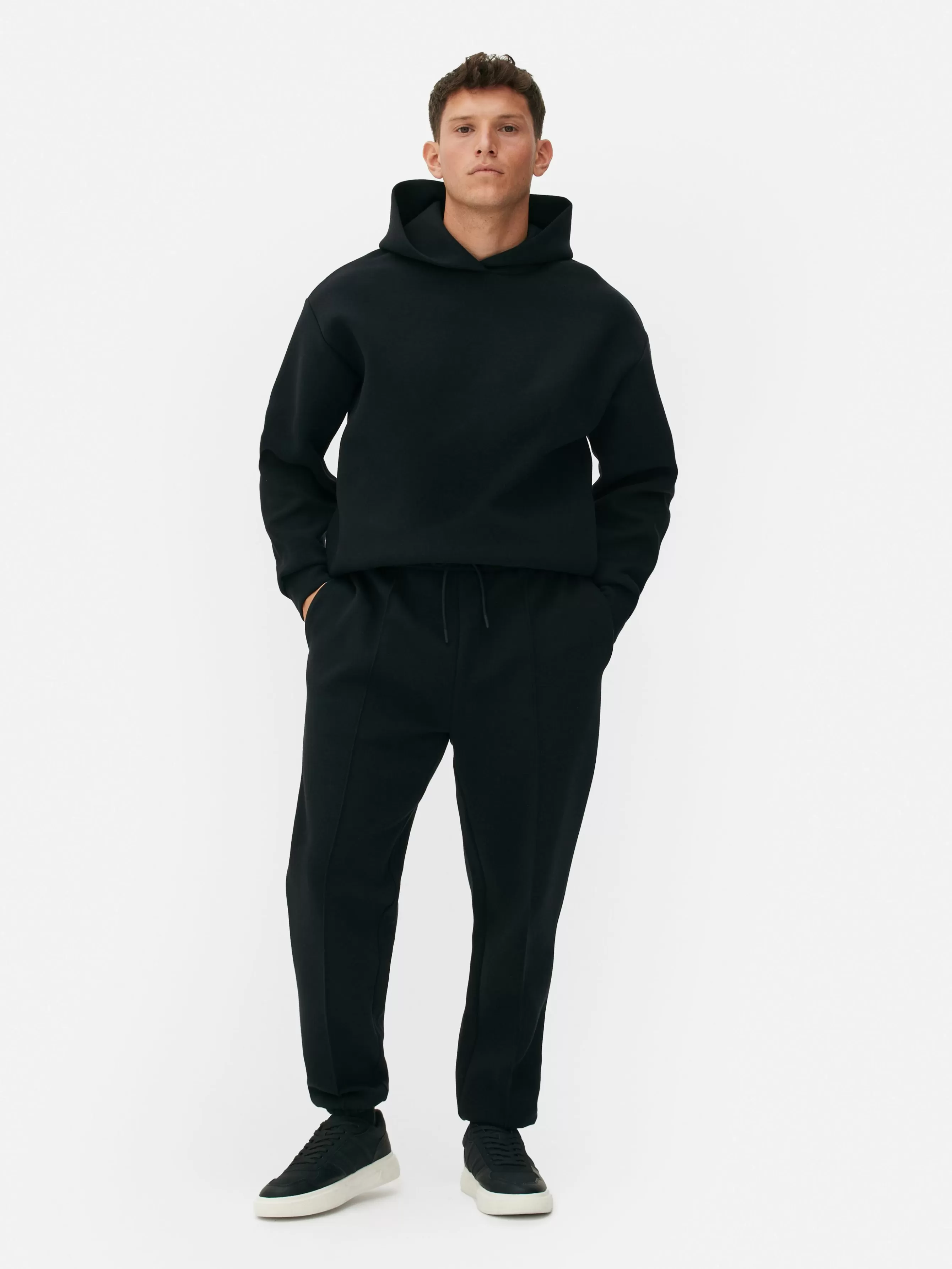 Fashion Primark Bas De Jogging à Pinces Et à Revers Kem Noir