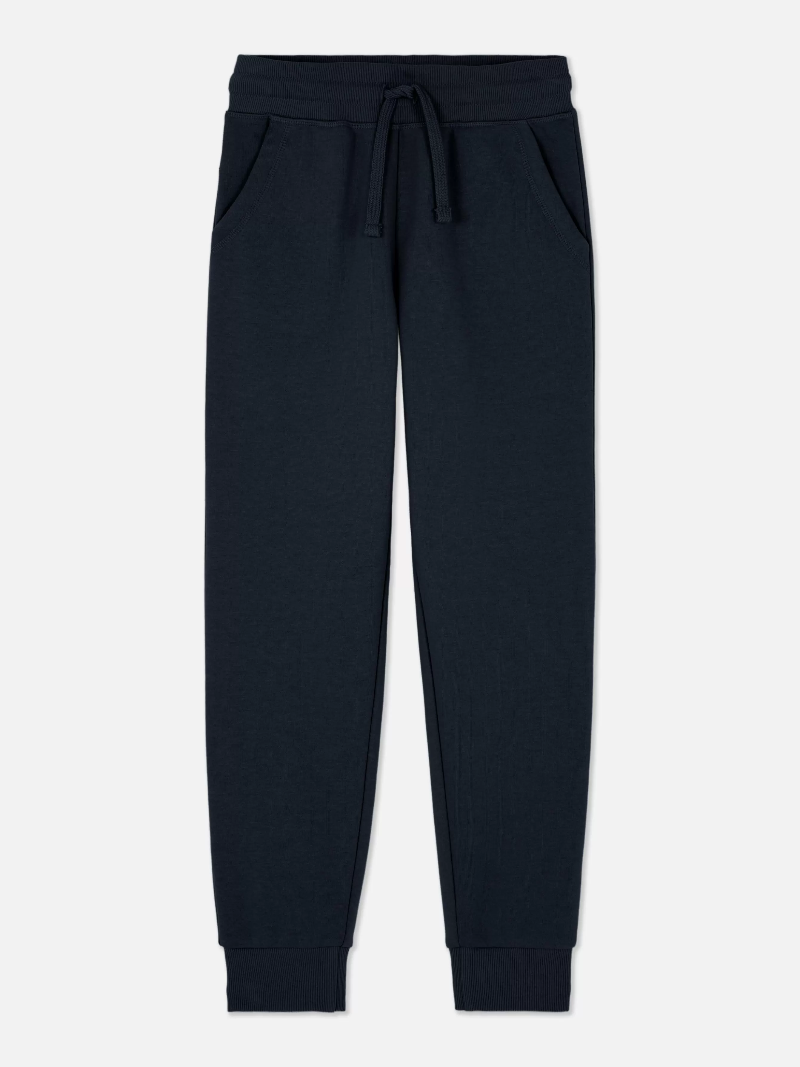 New Primark Bas De Jogging à Revers Et Cordon De Serrage Bleu marine