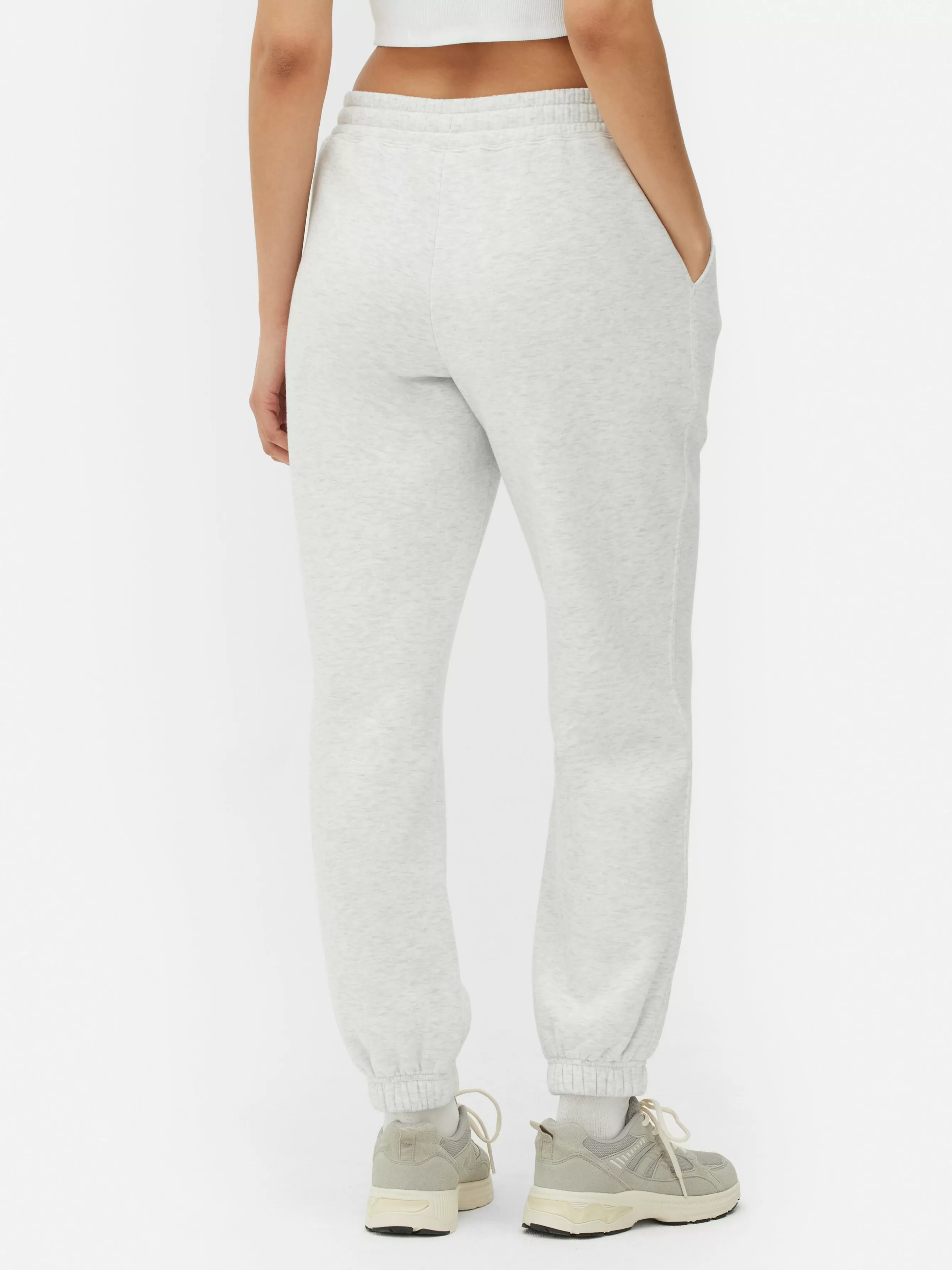 Store Primark Bas De Jogging à Revers Et Cordon De Serrage Gris chiné