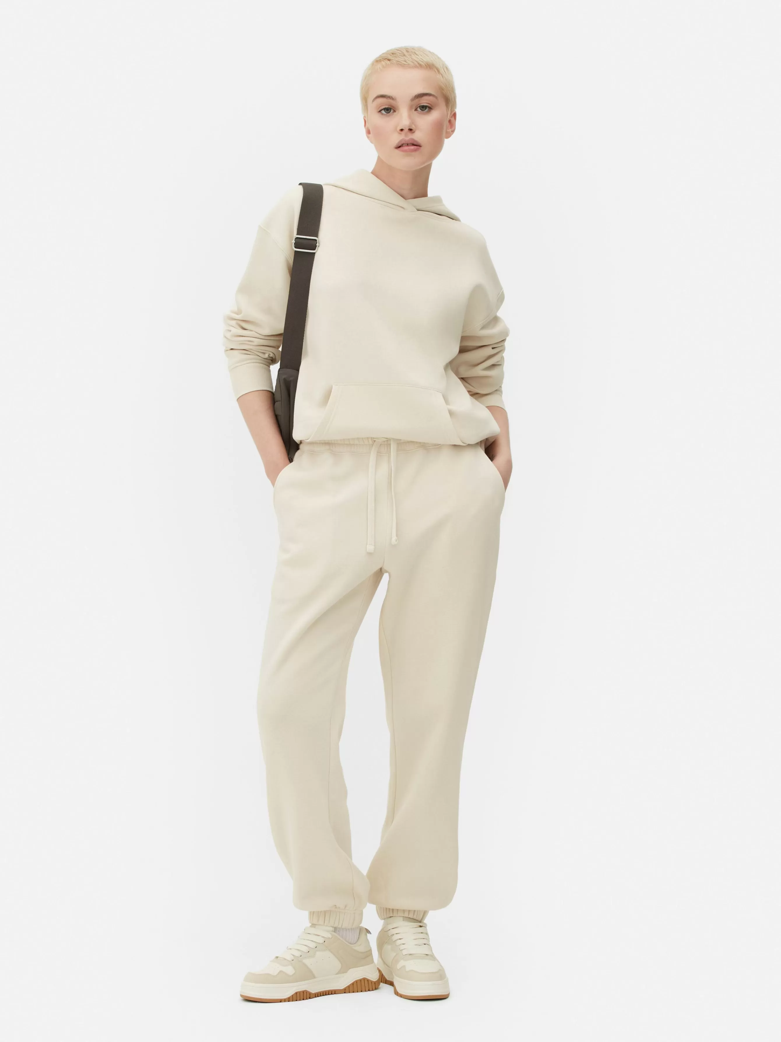 Outlet Primark Bas De Jogging Coupe Droite Essential Crème