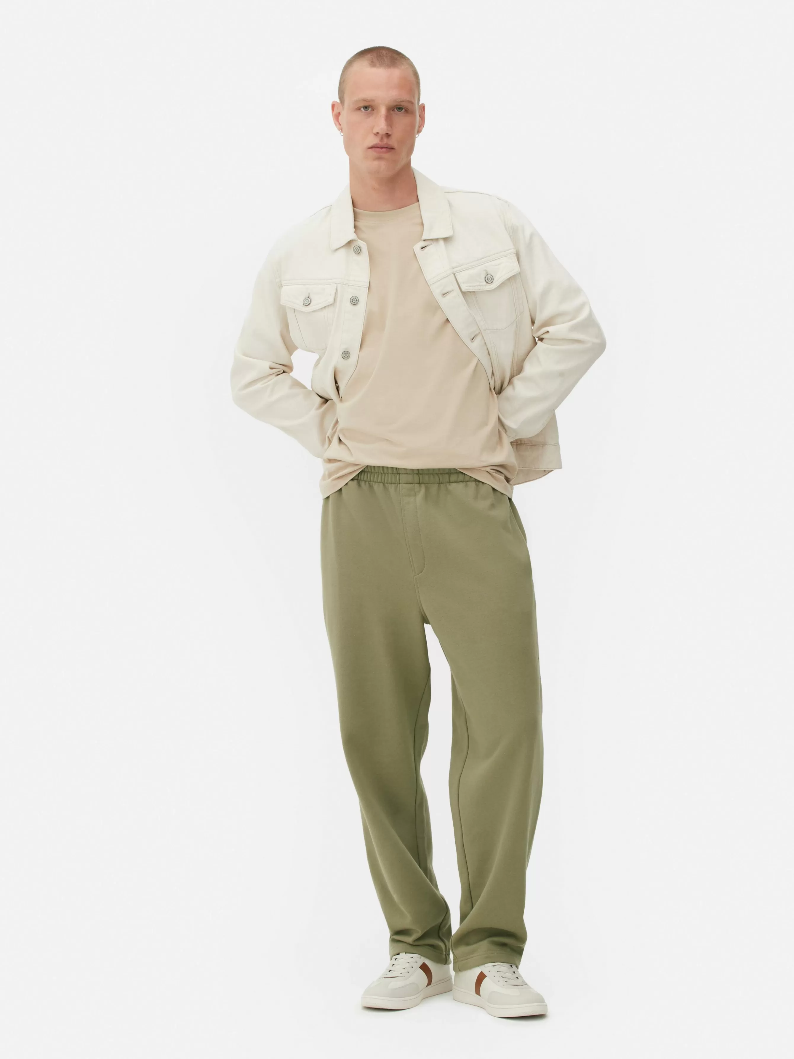 Cheap Primark Bas De Jogging Coupe Droite Essential Vert clair