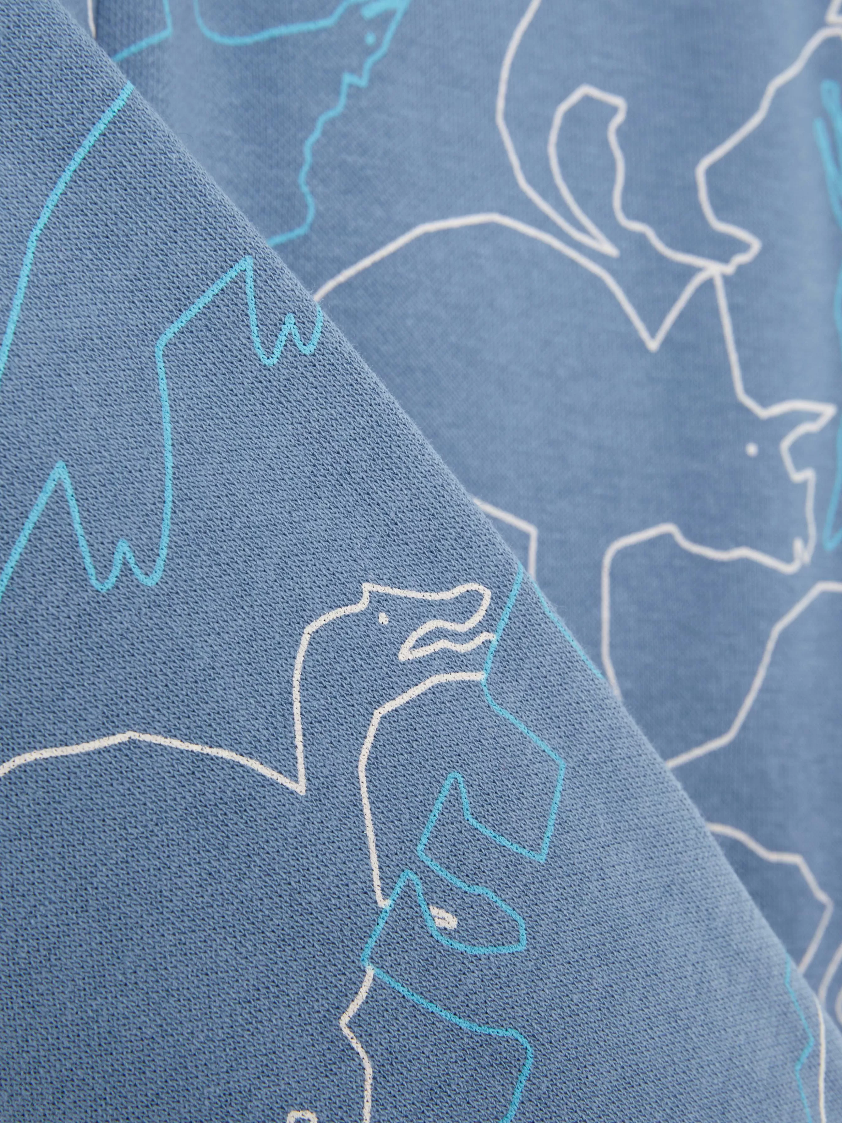 Sale Primark Bas De Jogging Graphique Avec Cordon De Serrage à Coordonner Bleu