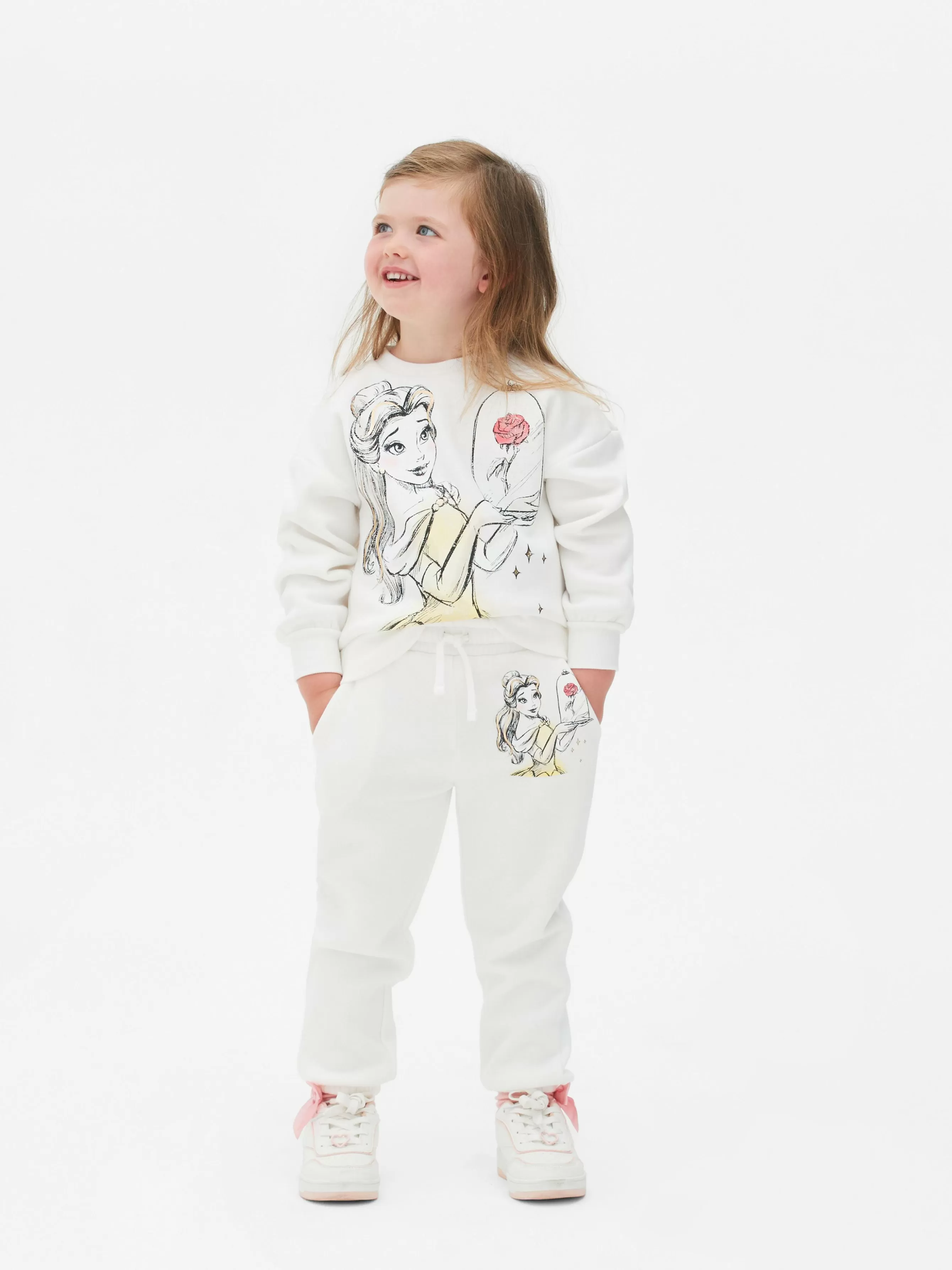 Store Primark Bas De Jogging Graphique Disney La Belle Et La Bête Blanc