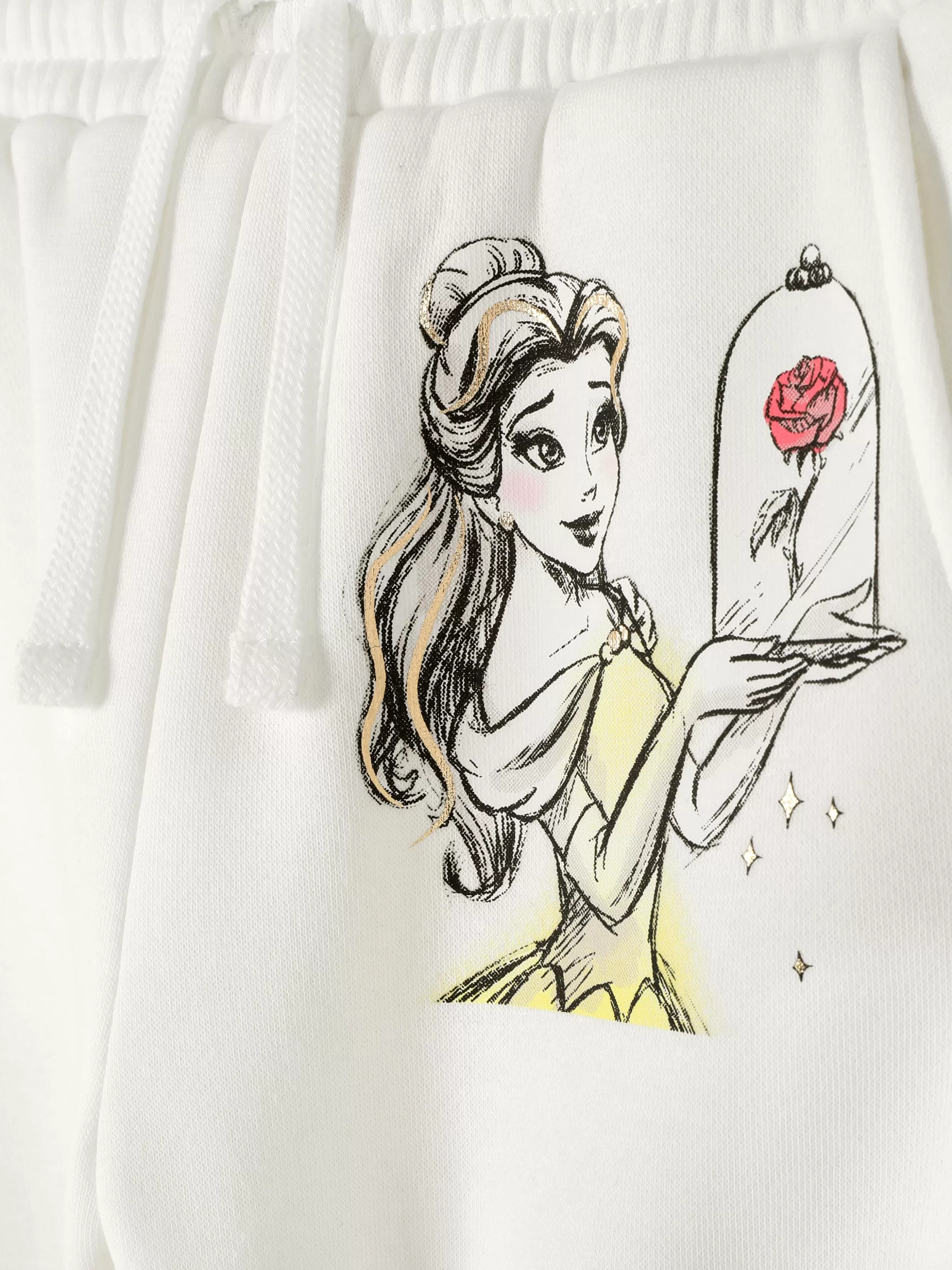 Store Primark Bas De Jogging Graphique Disney La Belle Et La Bête Blanc