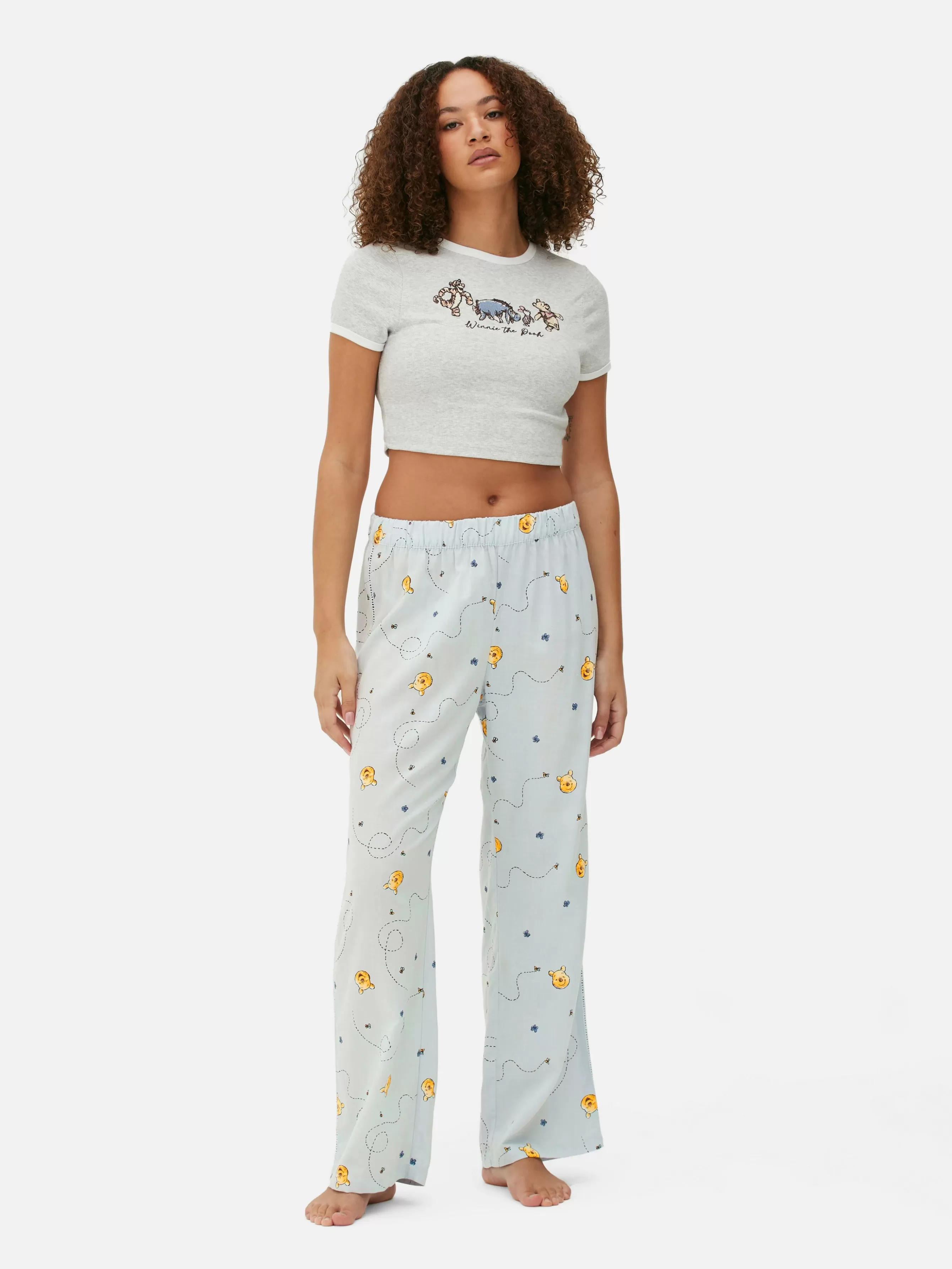 Store Primark Bas De Pyjama Large Disney Winnie L'ourson Bleu clair