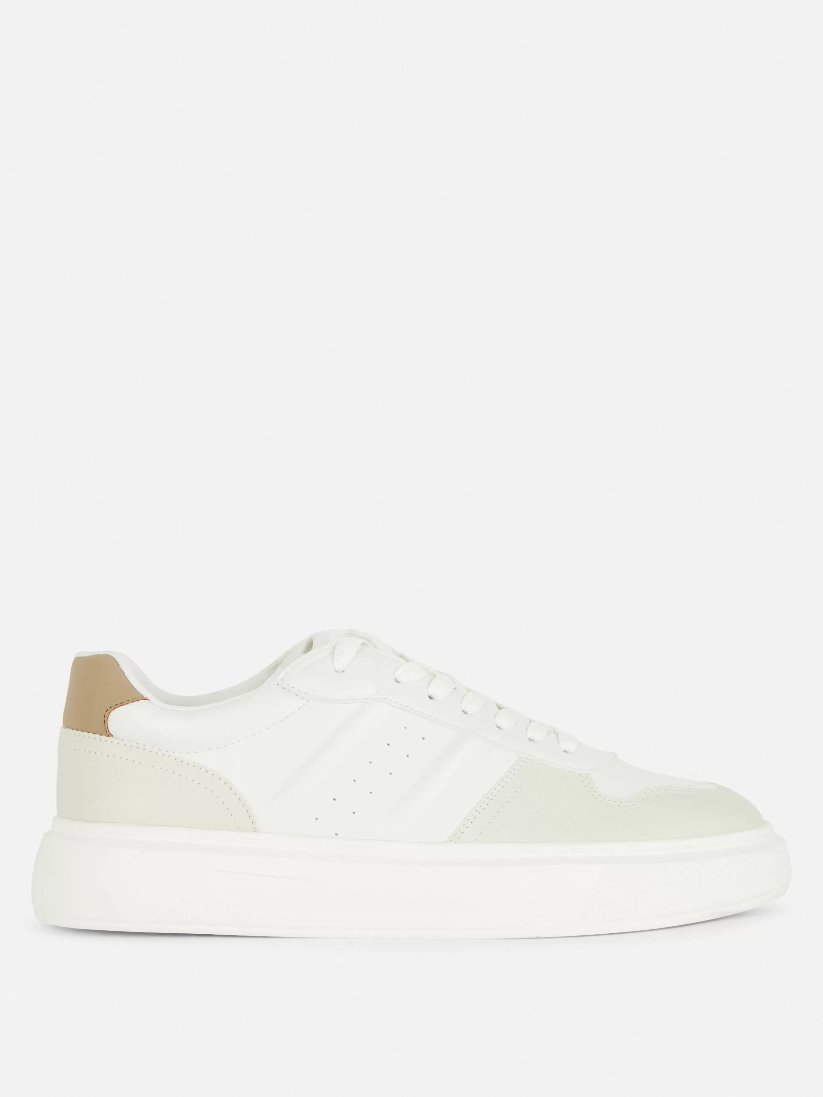 Outlet Primark Baskets Basses à Lacets Kem Blanc