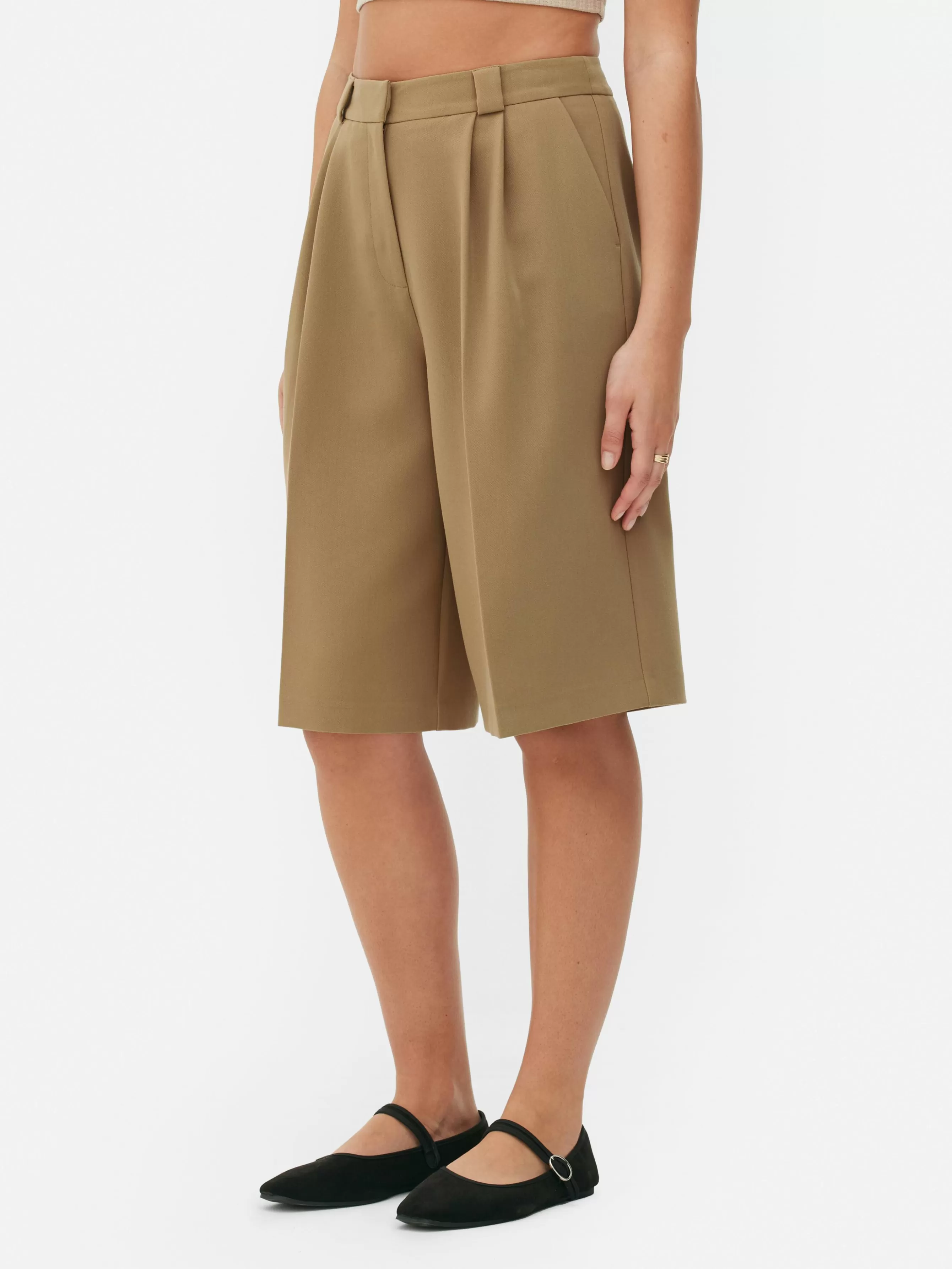 Clearance Primark Bermuda Long Ajusté Camel