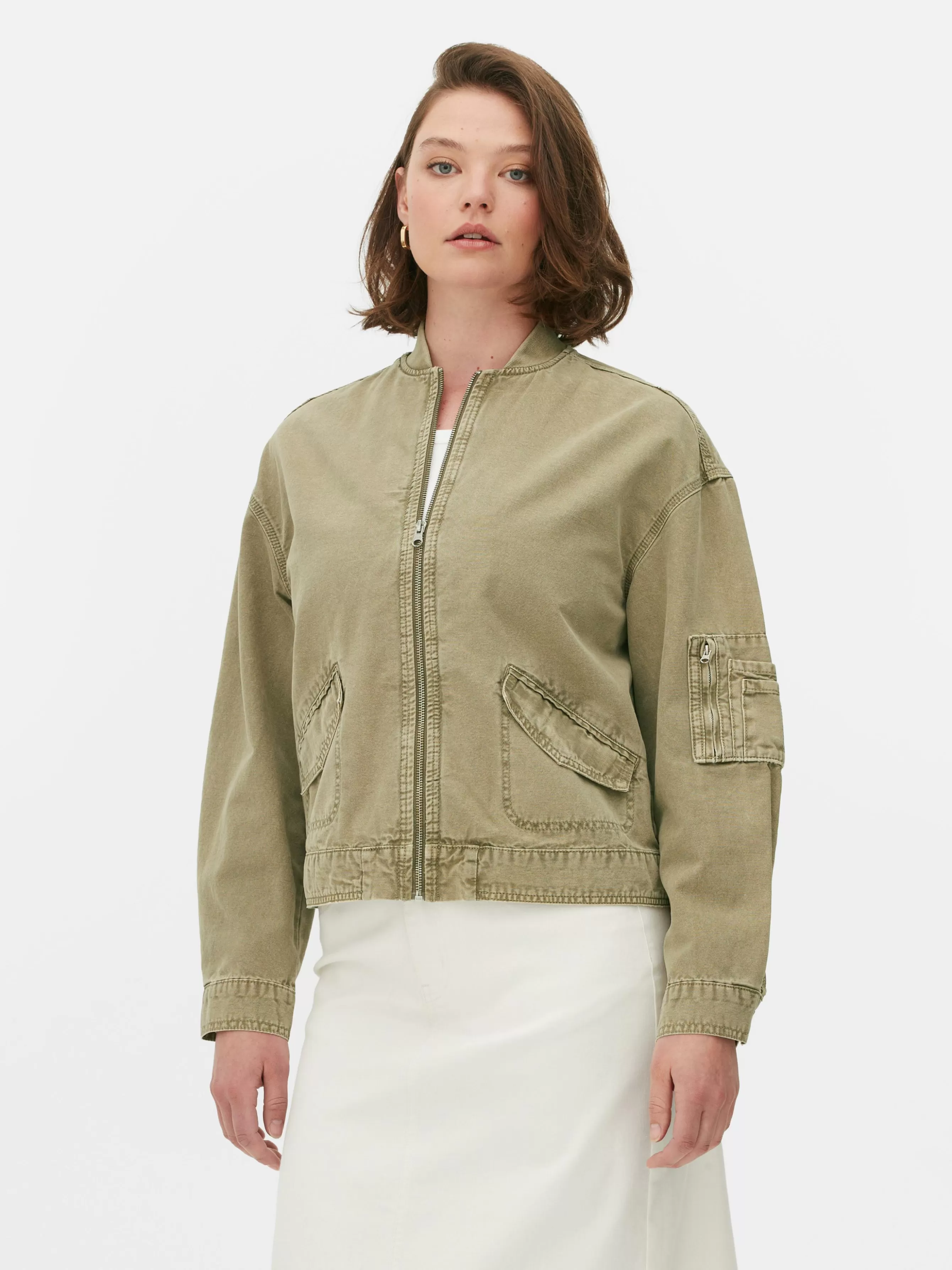 Best Primark Blouson Bomber Cargo Court Kaki