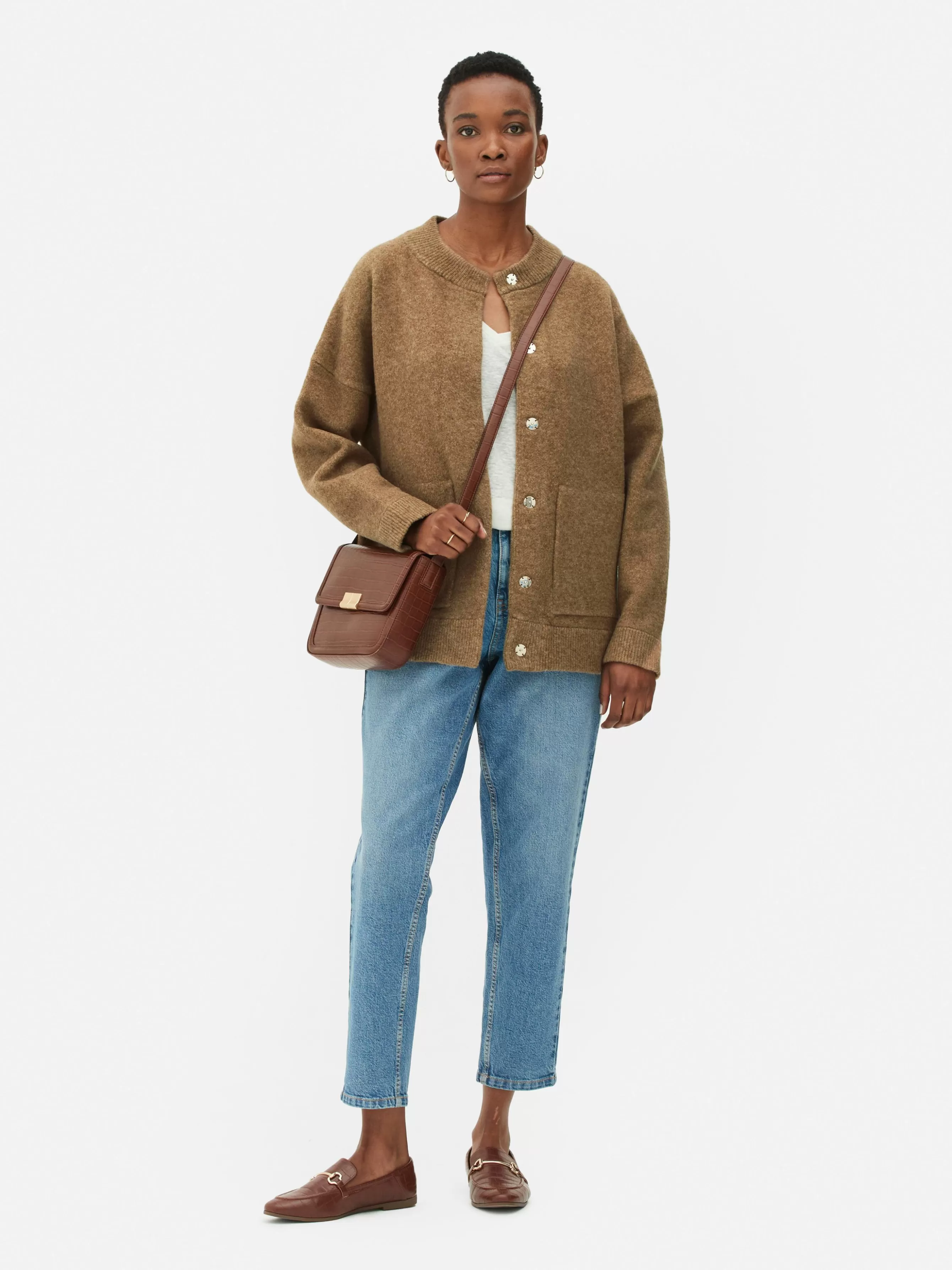 Online Primark Blouson Bomber Tricoté Oversize Camel