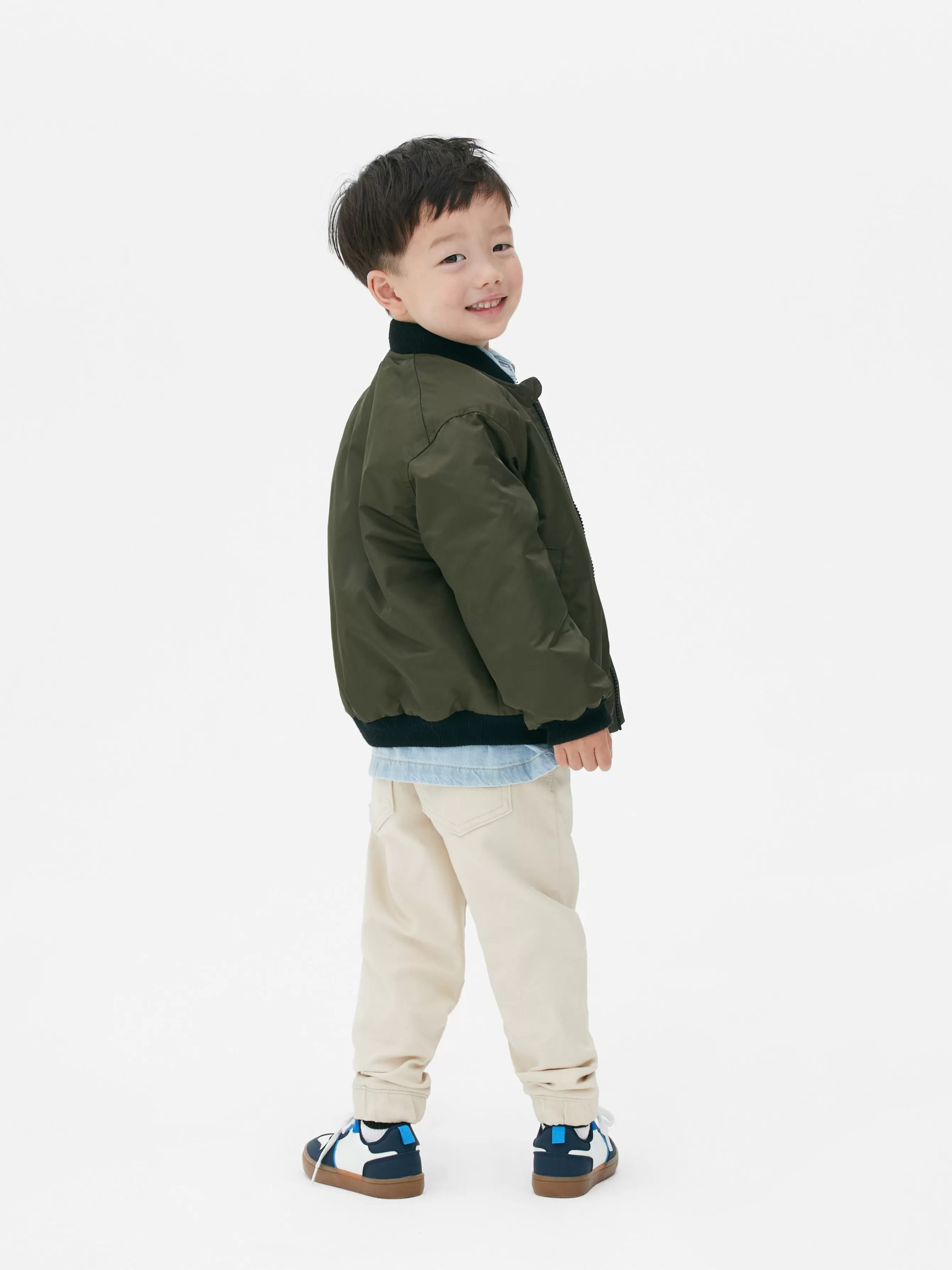 Outlet Primark Blouson Bomber Zippé Kaki