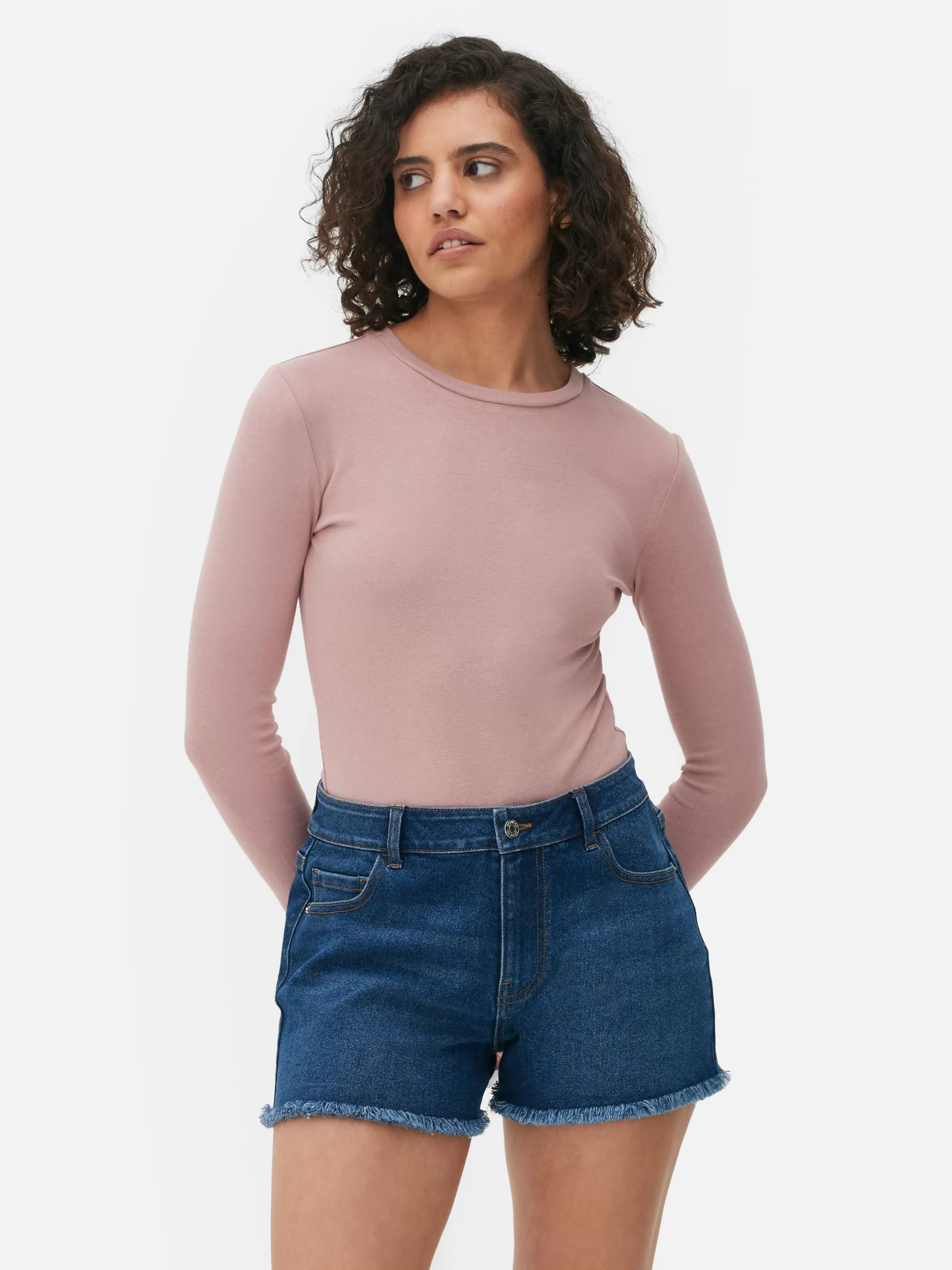 Best Sale Primark Body Côtelé Doux Au Toucher Rose poudré