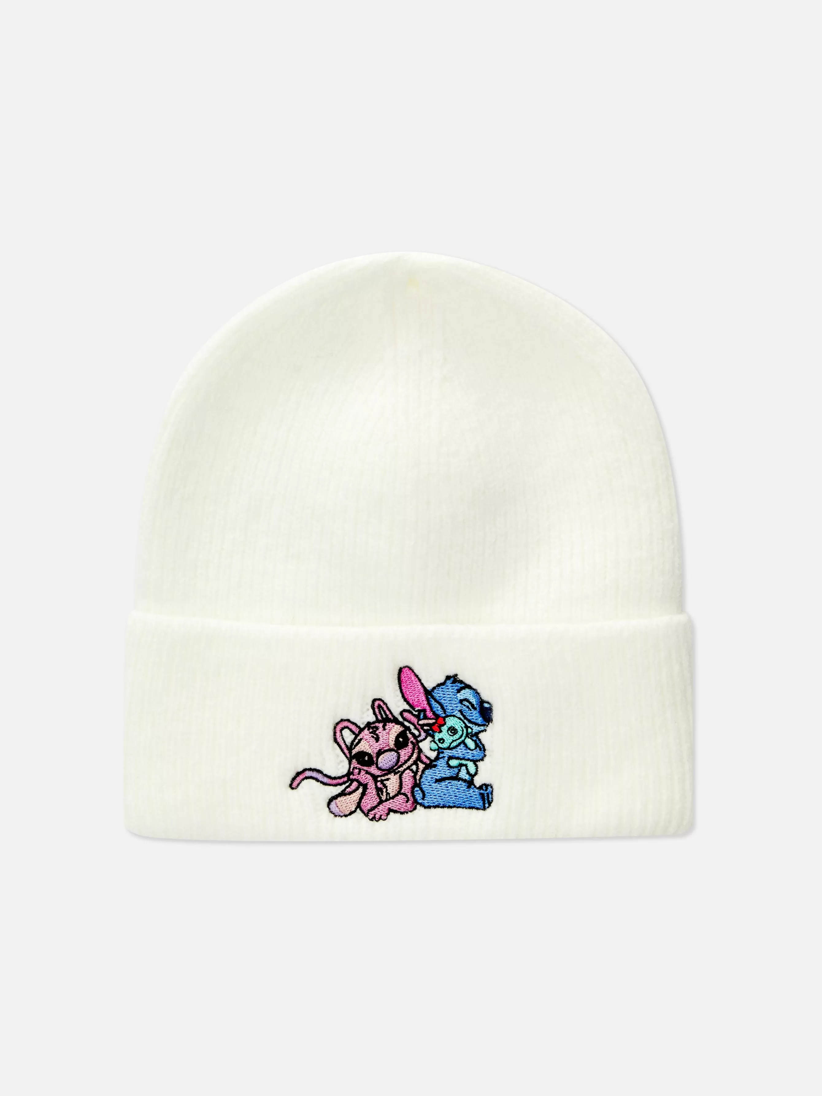 Best Sale Primark Bonnet Côtelé Disney Lilo & Stitch Écru