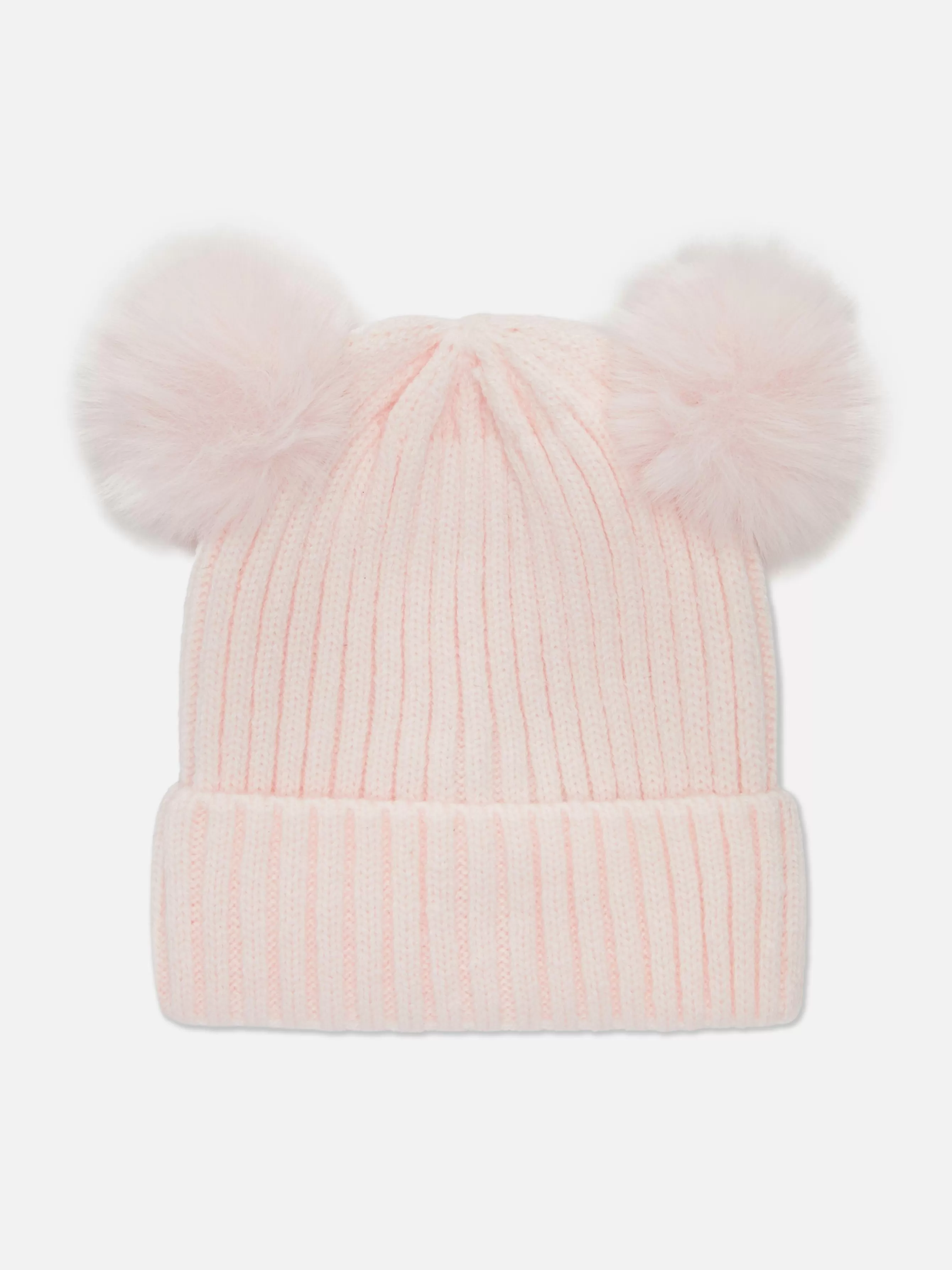 Clearance Primark Bonnet En Maille à Pompon Rose