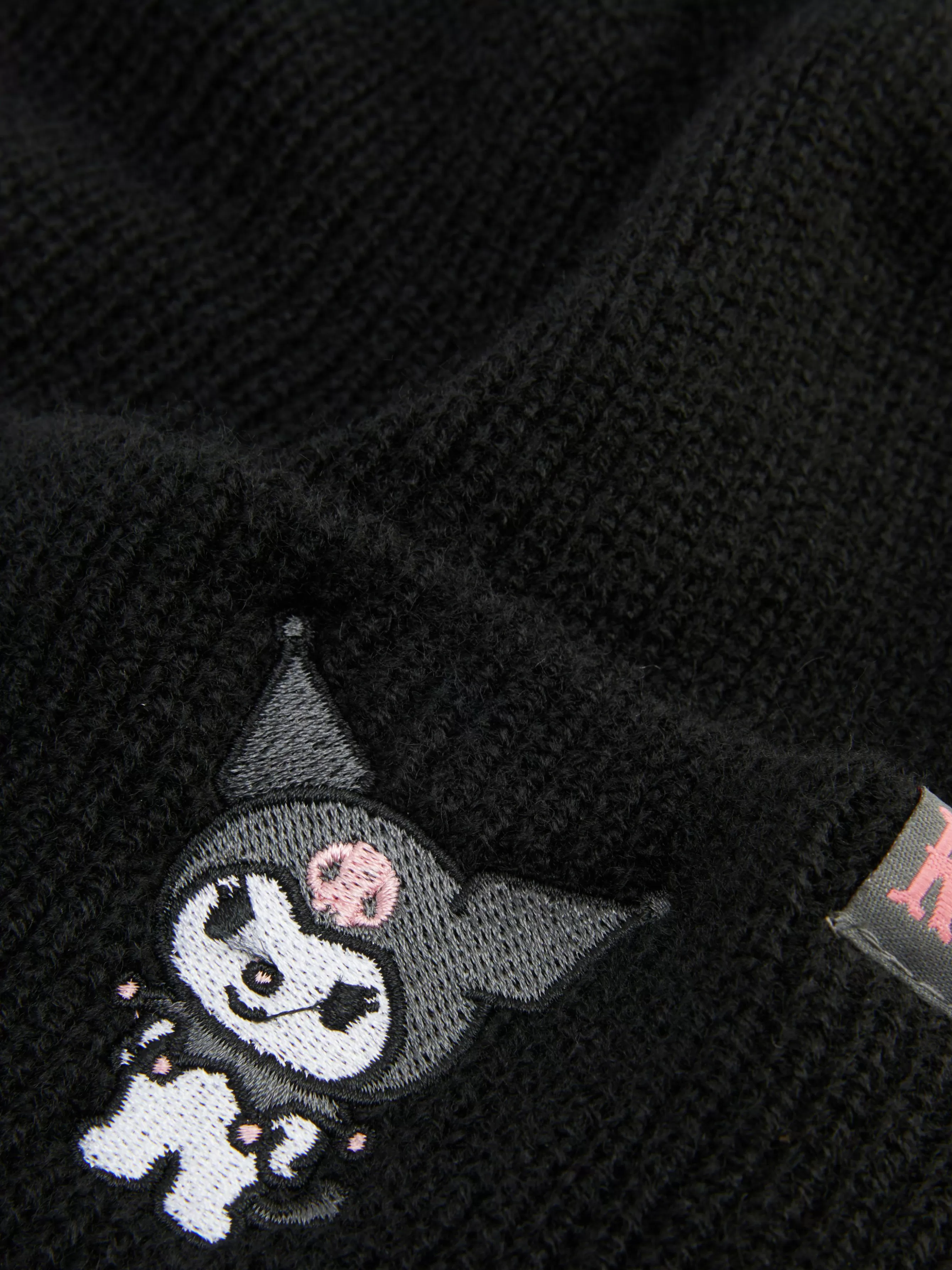 New Primark Bonnet En Tricot Hello Kitty Kuromi Noir