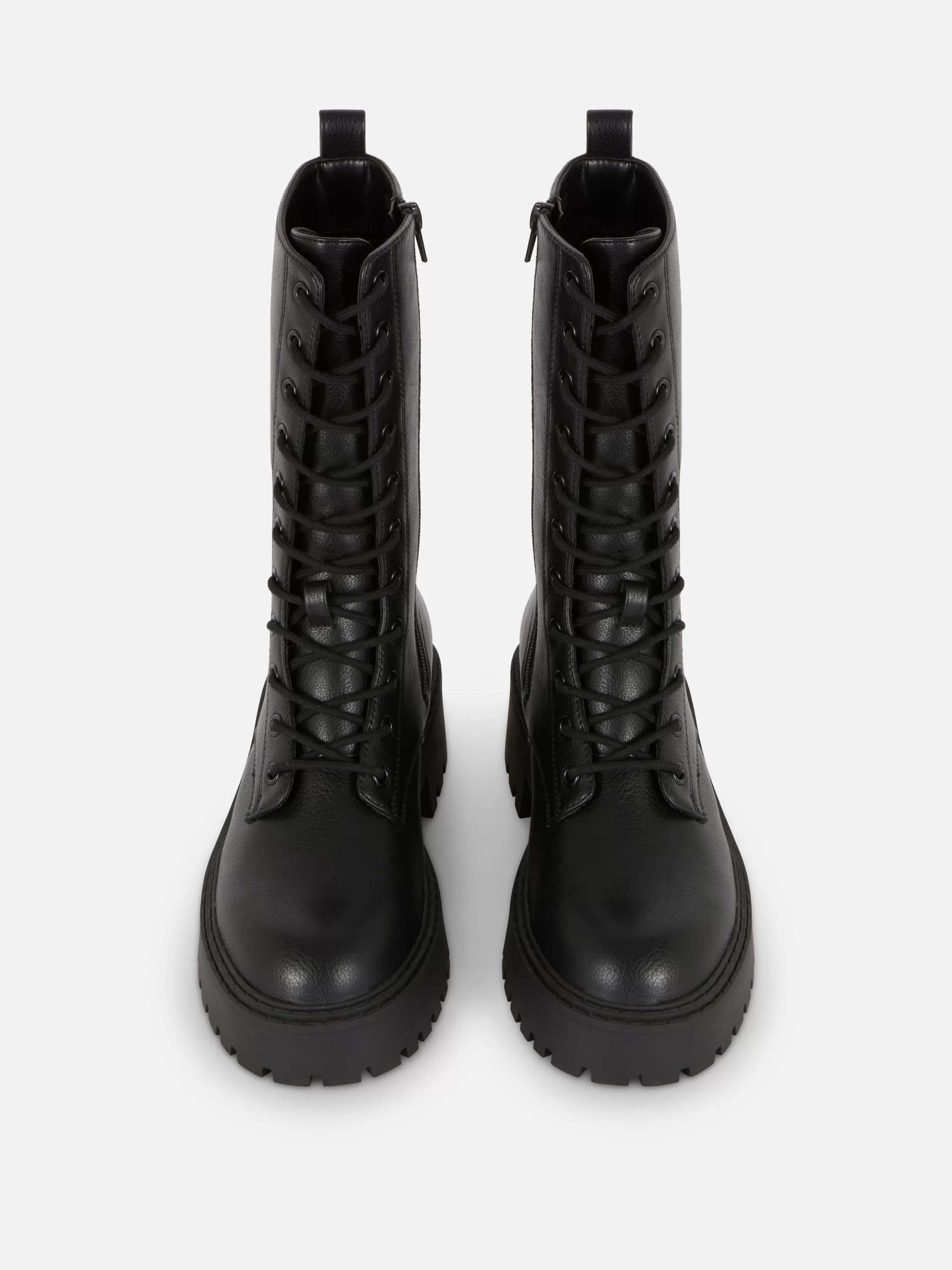 Clearance Primark Bottes De Motard épaisses à Lacets Noir