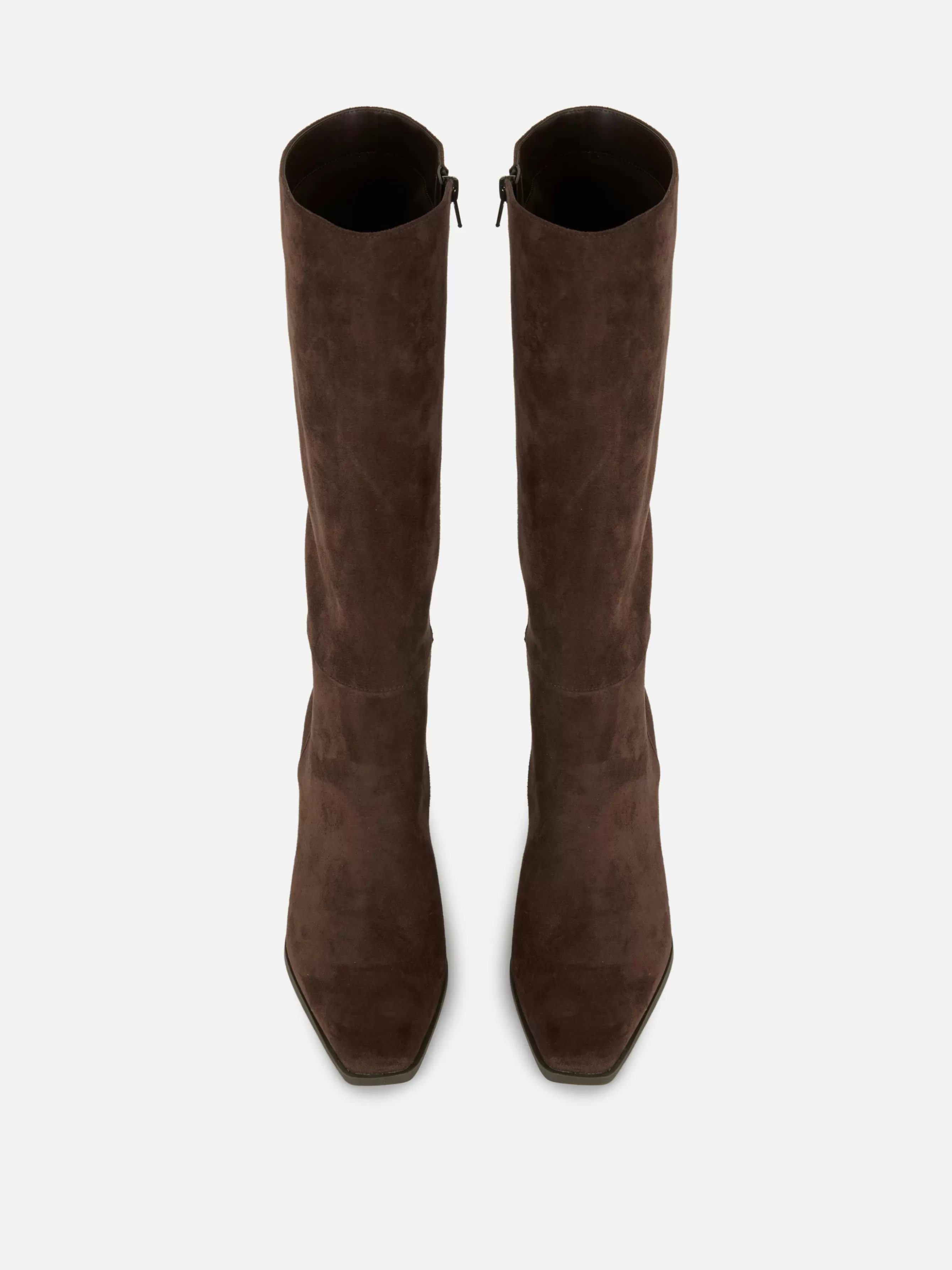 Discount Primark Bottes Hauteur Genou à Talon Chocolat