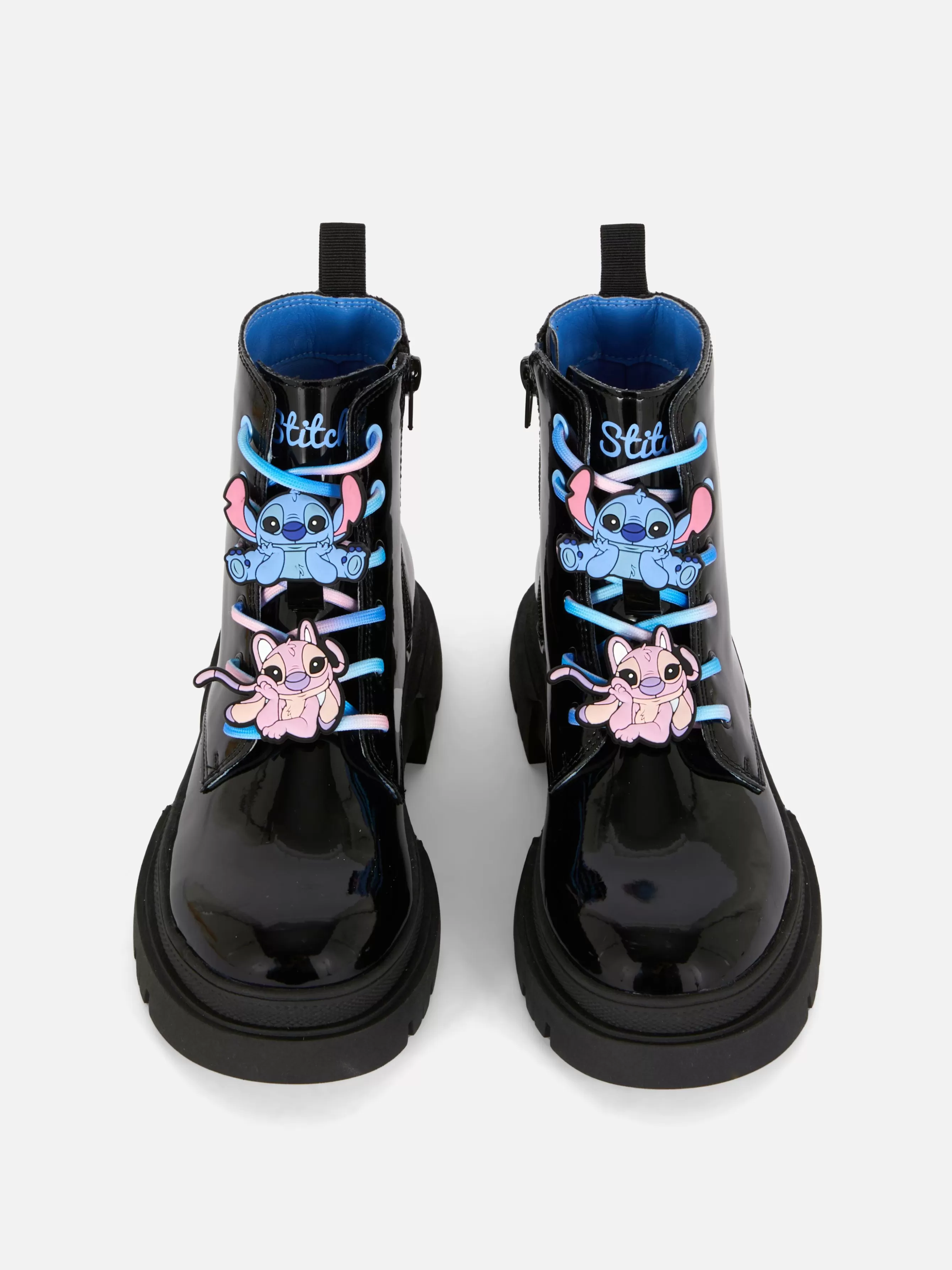 Outlet Primark Bottes Vernies à Lacets Disney Stitch Noir