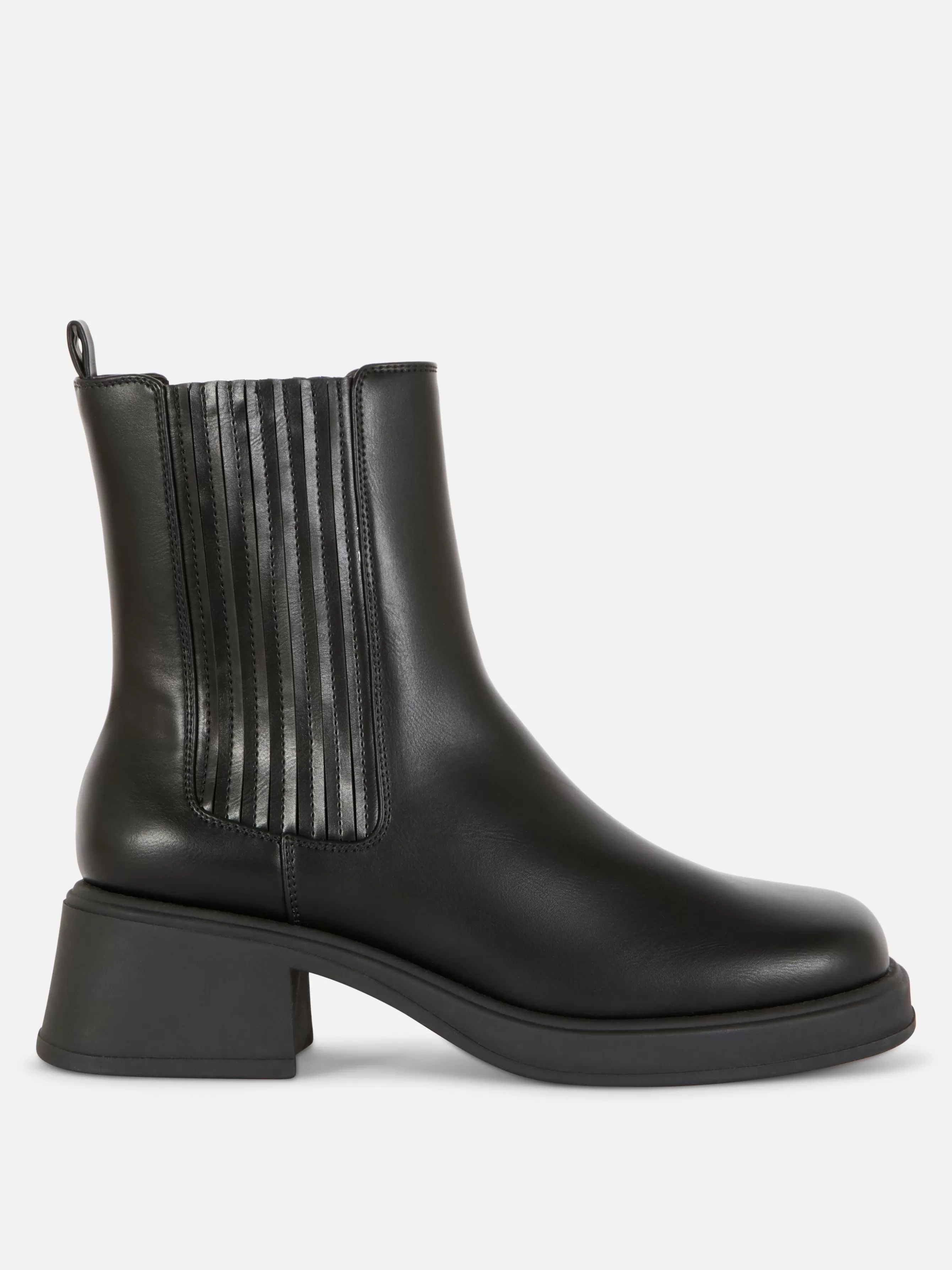 Flash Sale Primark Bottines Chelsea à Talon Bloc Noir