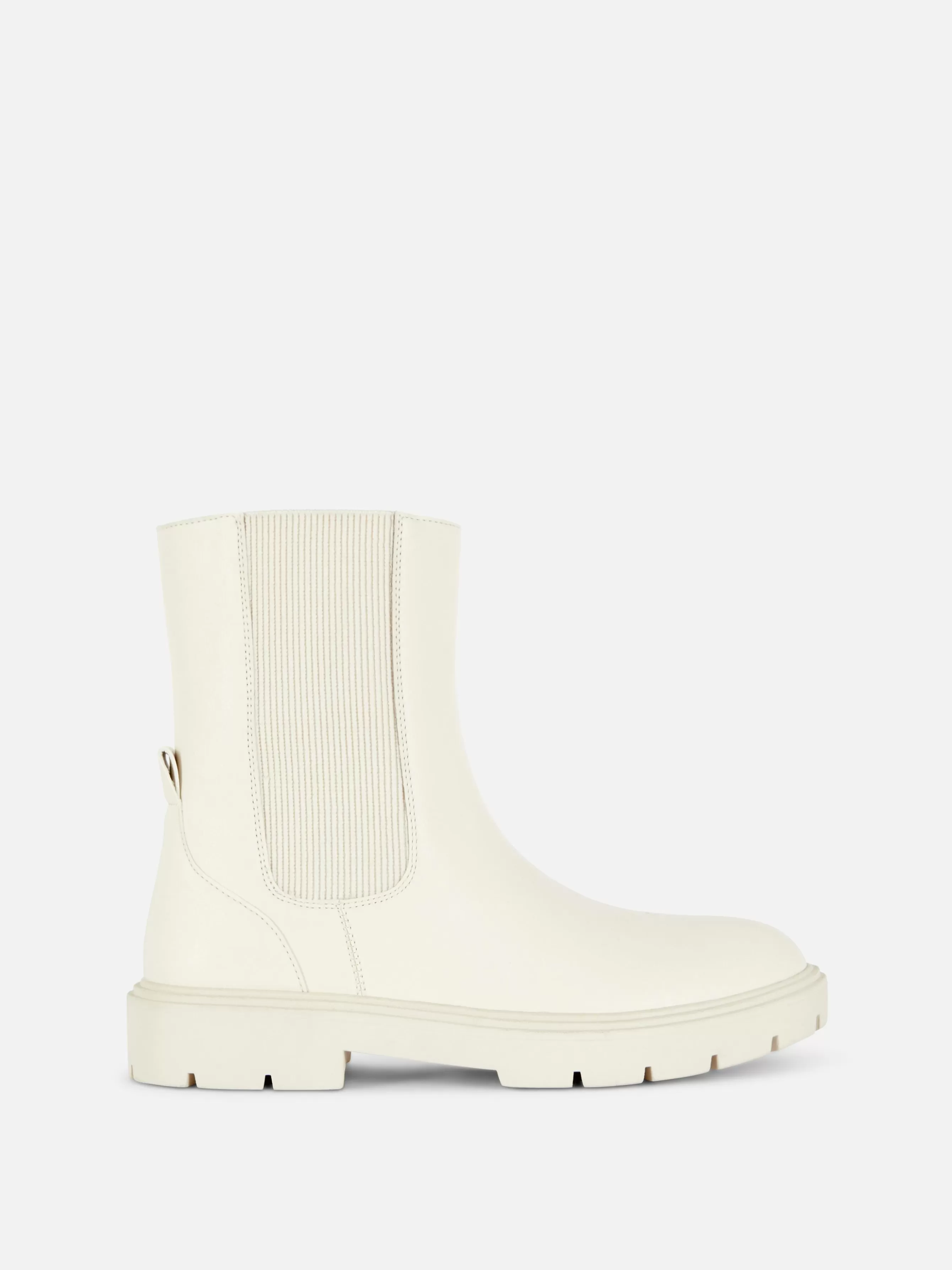 Shop Primark Bottines Chelsea à Zip Latéral Crème