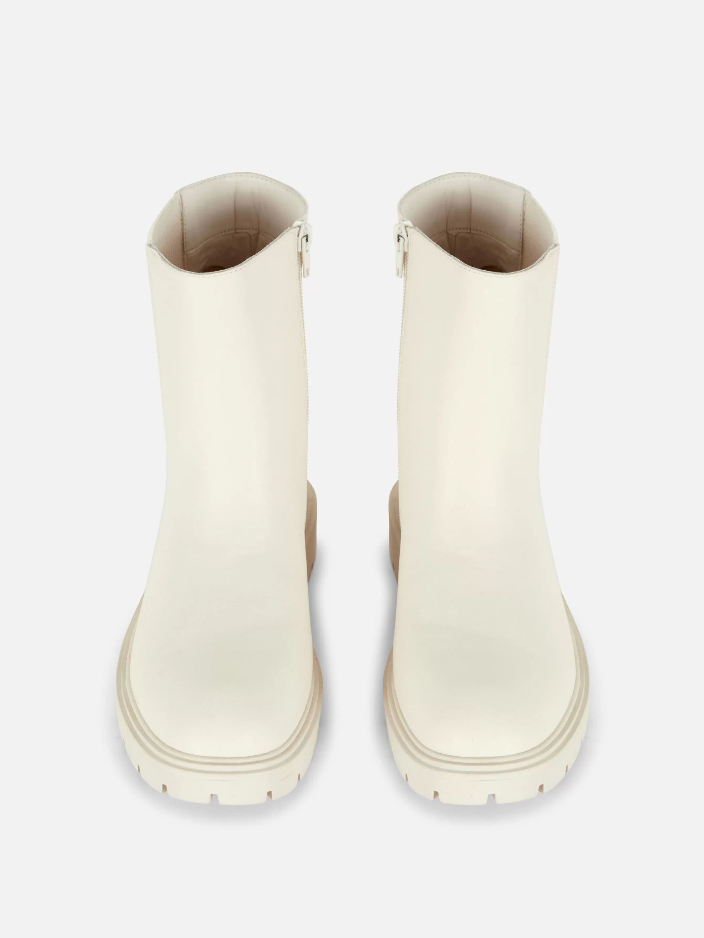 Shop Primark Bottines Chelsea à Zip Latéral Crème