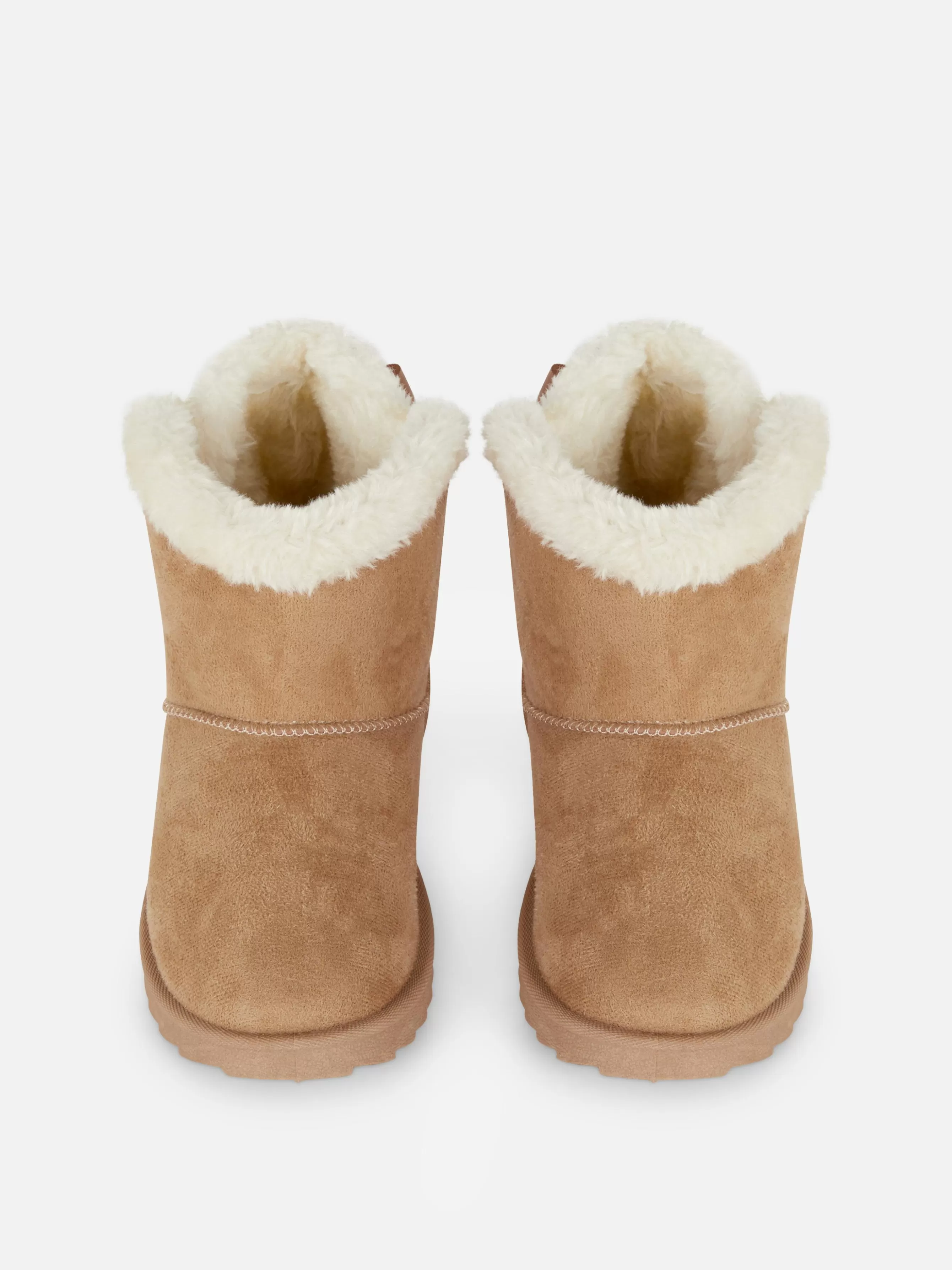 Cheap Primark Bottines En Fausse Fourrure Avec Nœud Beige