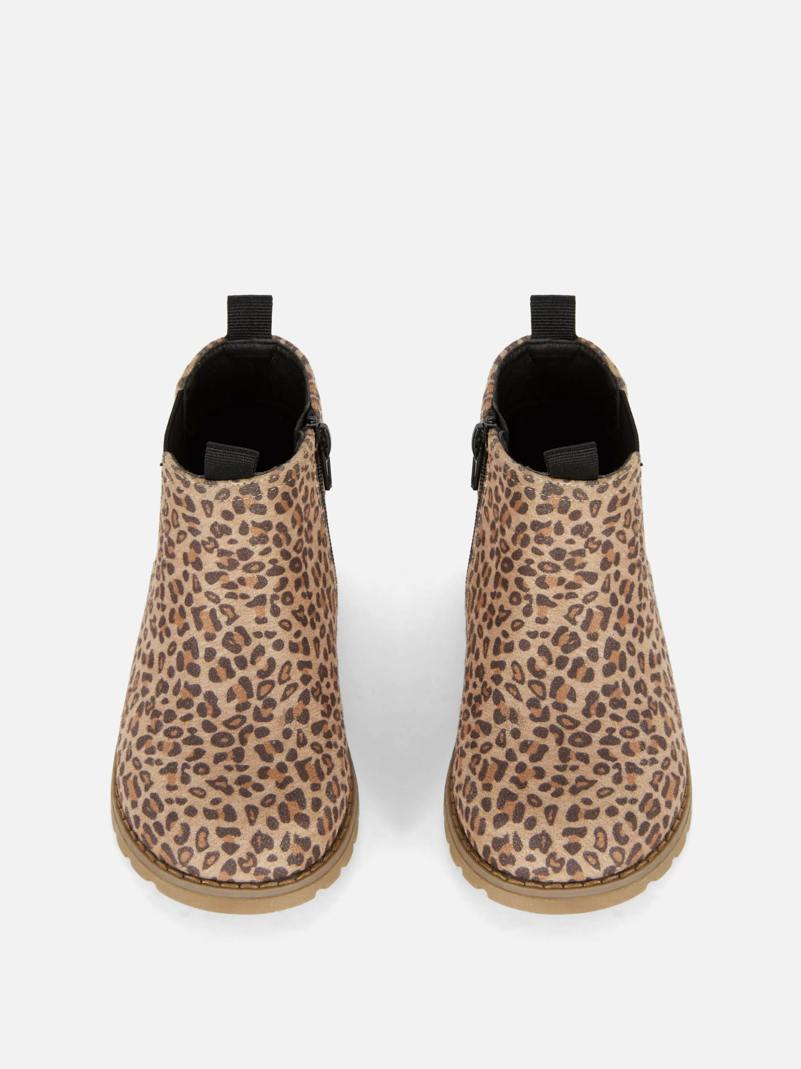 Best Sale Primark Bottines Zippées à Motif Léopard Fauve