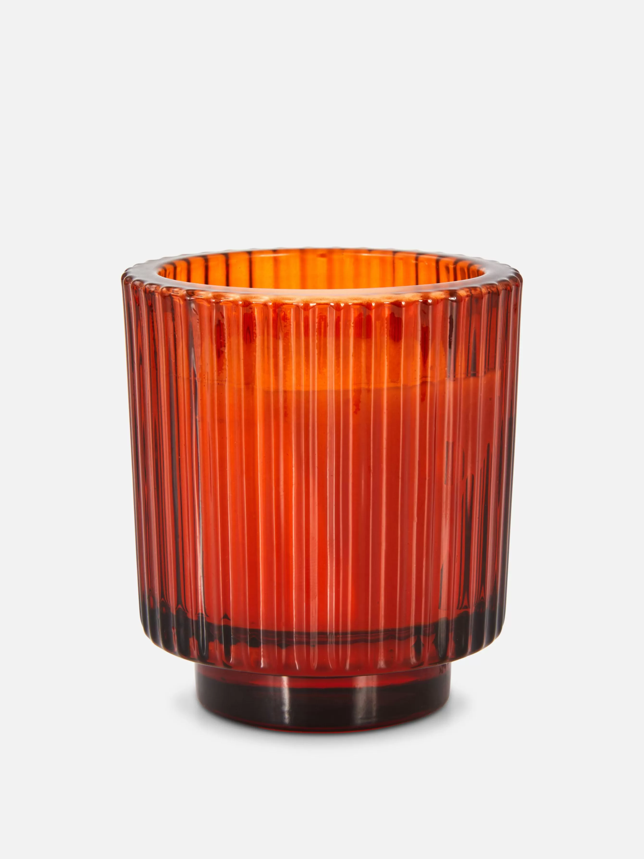 Cheap Primark Bougie En Verre Cannelé Orange