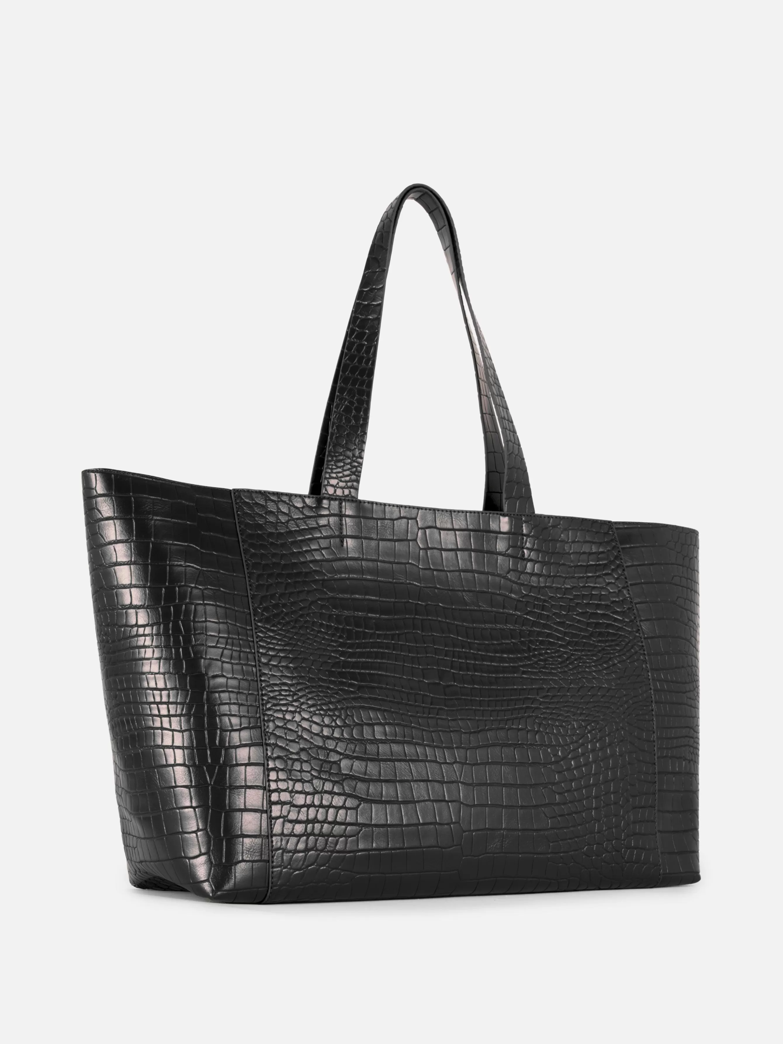 Outlet Primark Cabas Extra Large En Imitation Croco Noir