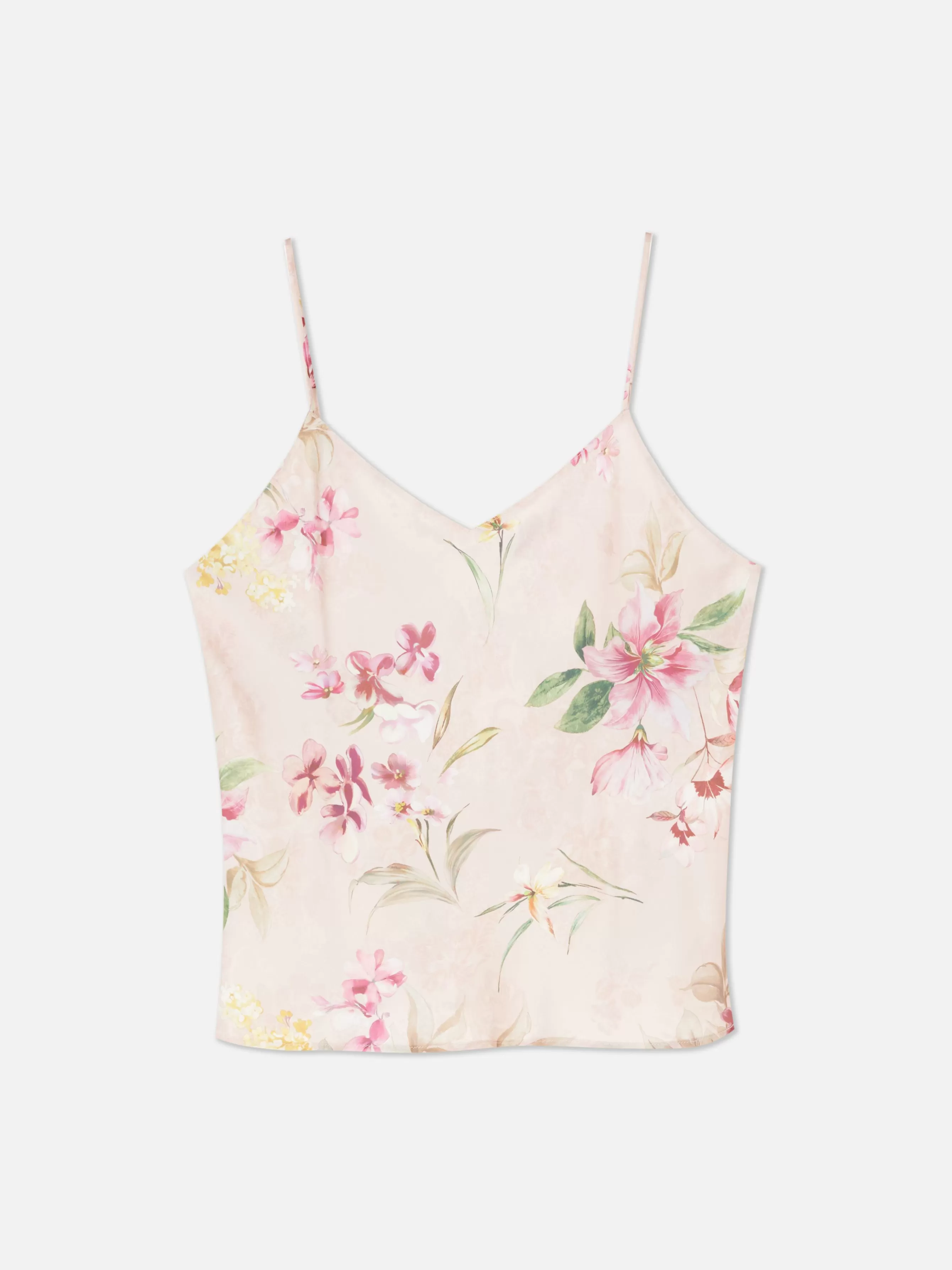 Hot Primark Caraco De Pyjama Court En Satin Floral Rose