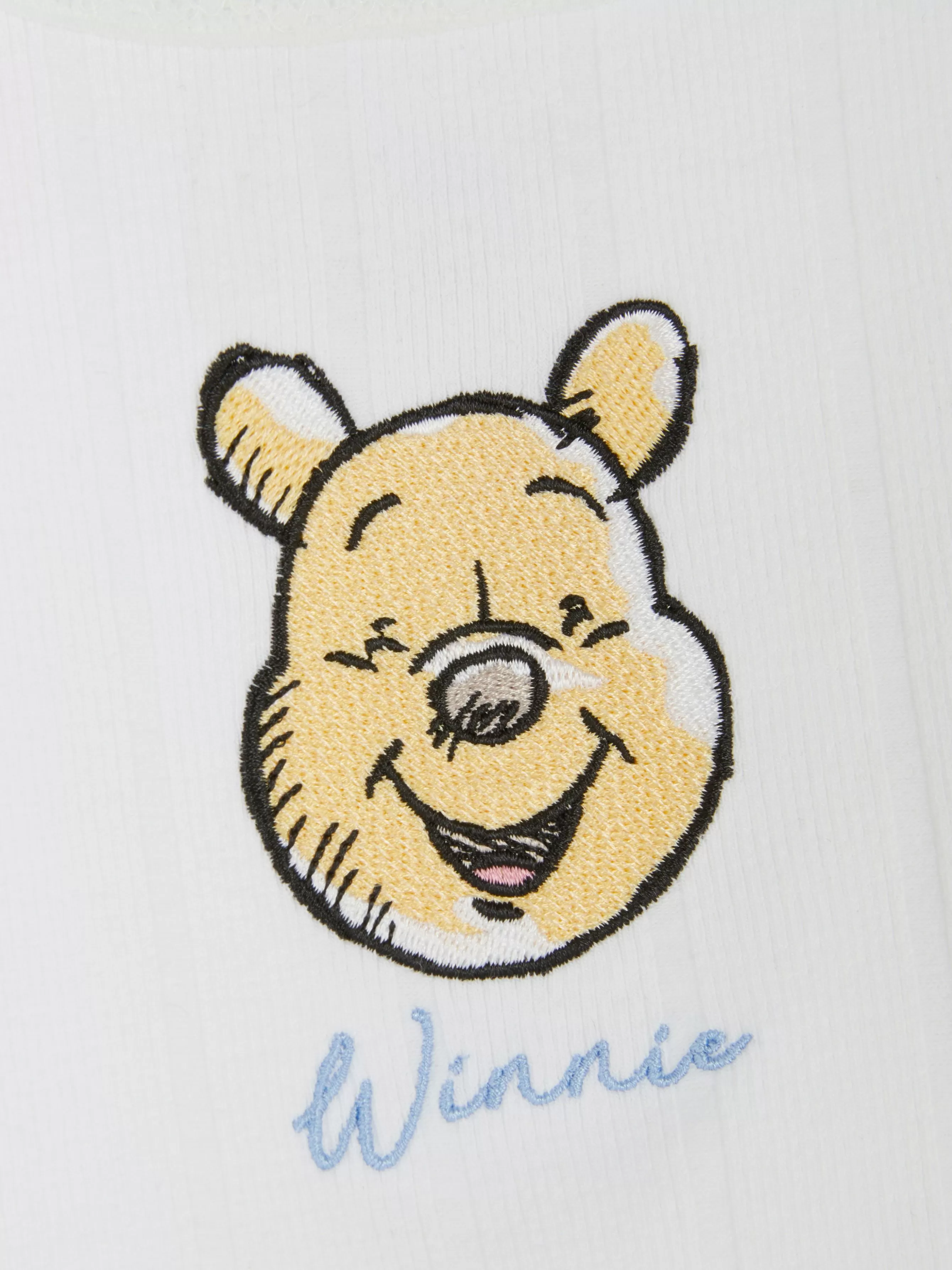 Fashion Primark Caraco De Pyjama Côtelé Disney Winnie L'ourson Blanc