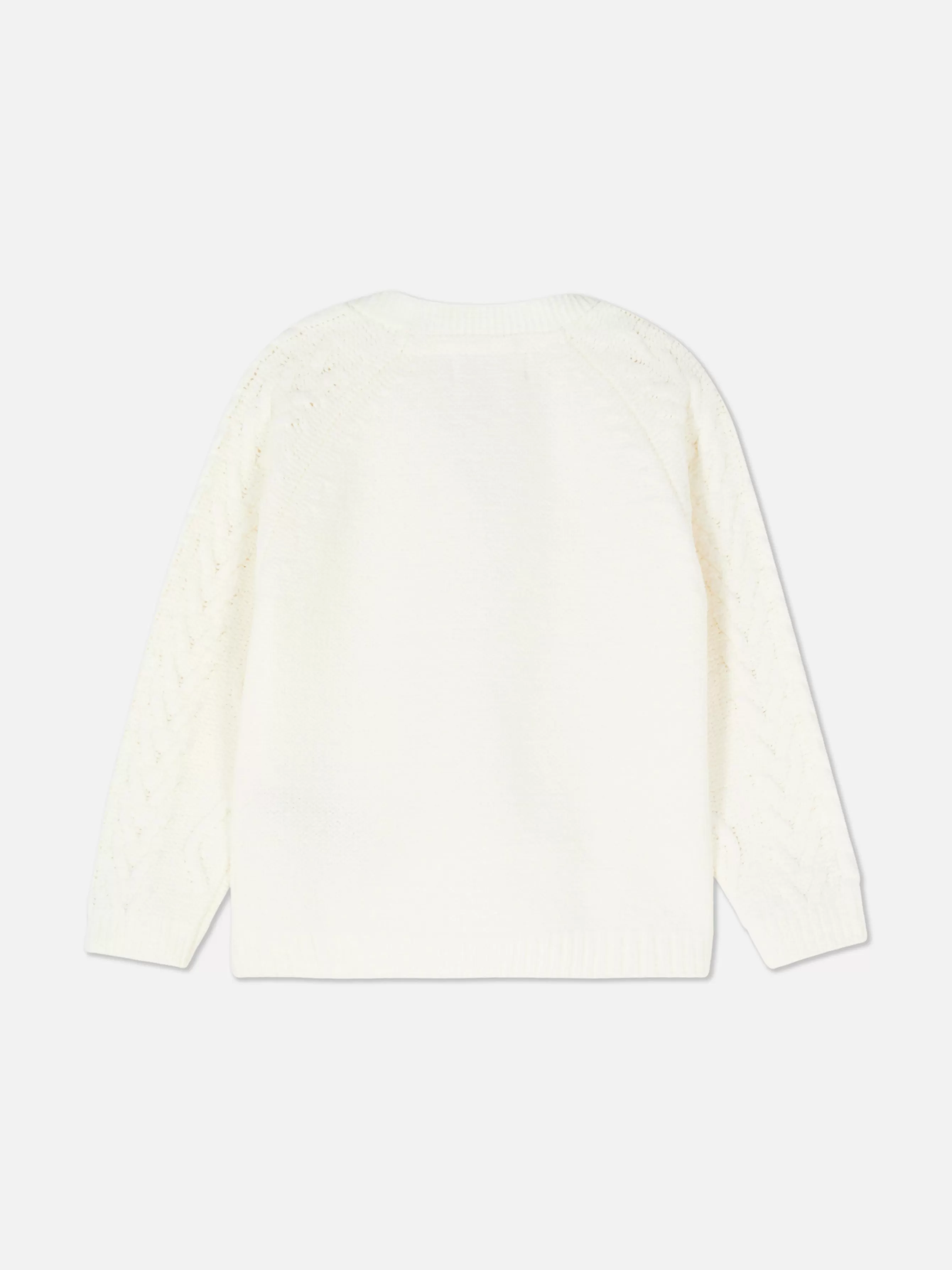 New Primark Cardigan En Maille Torsadée Écru