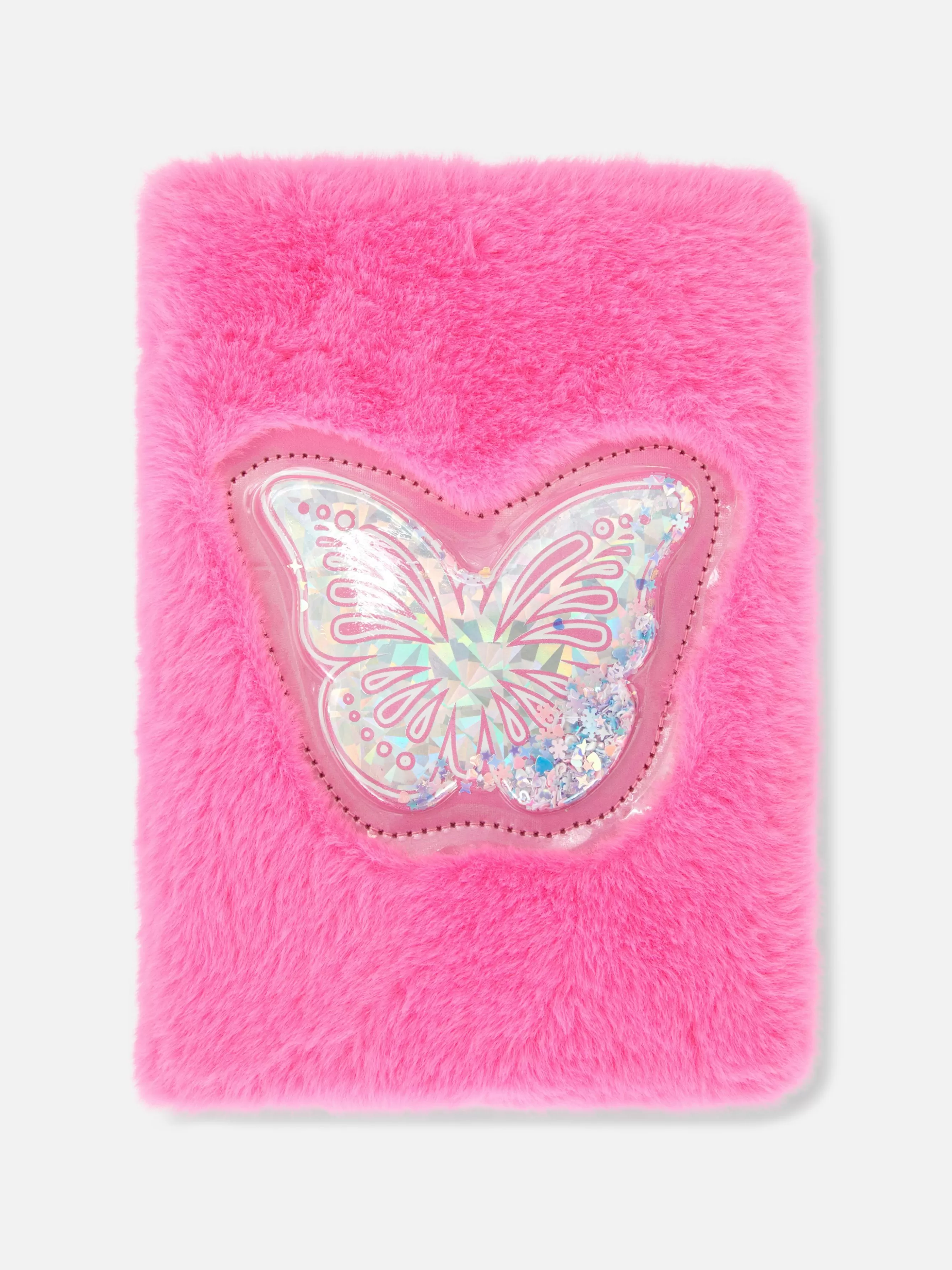 Sale Primark Carnet En Fausse Fourrure à Motif Papillon Fuchsia