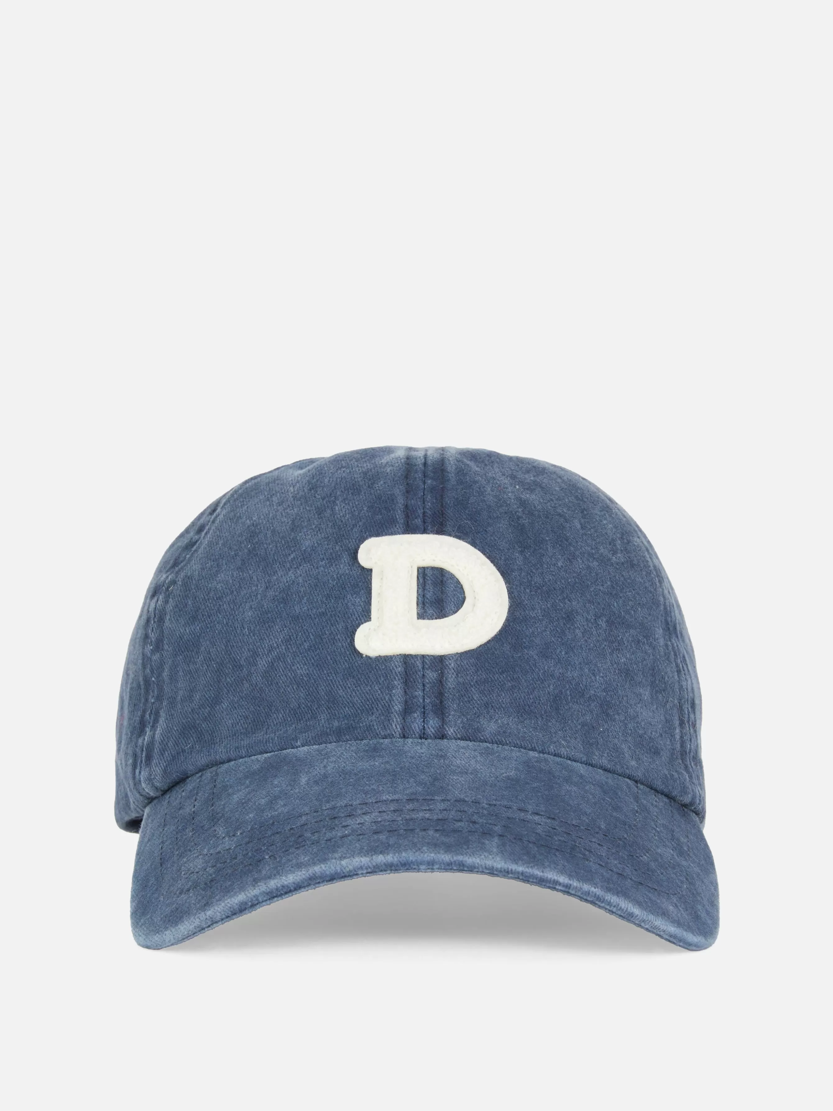 Cheap Primark Casquette à Initiale Délavée à L'acide Bleu marine