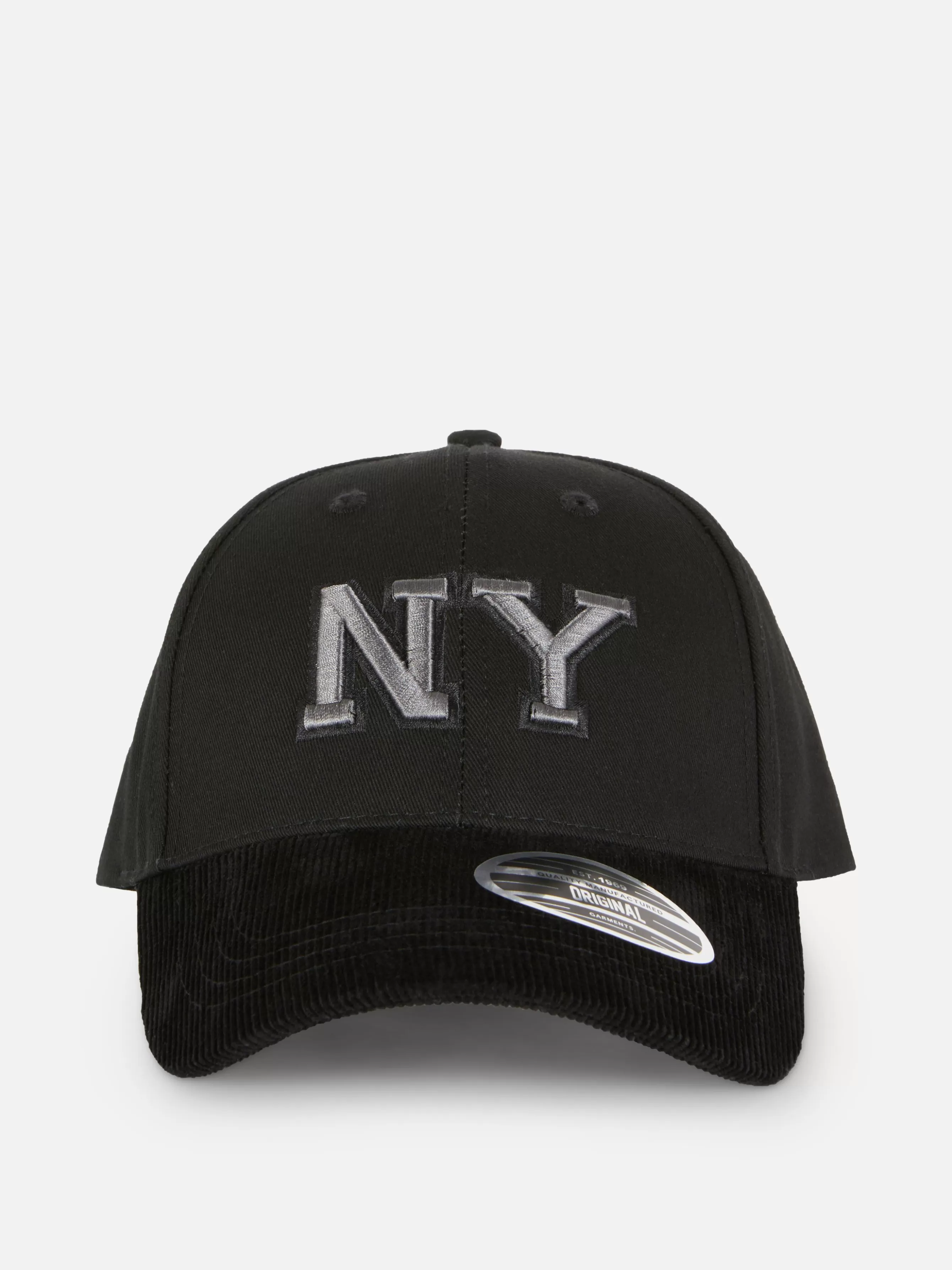 New Primark Casquette De Baseball Brodée New York Noir