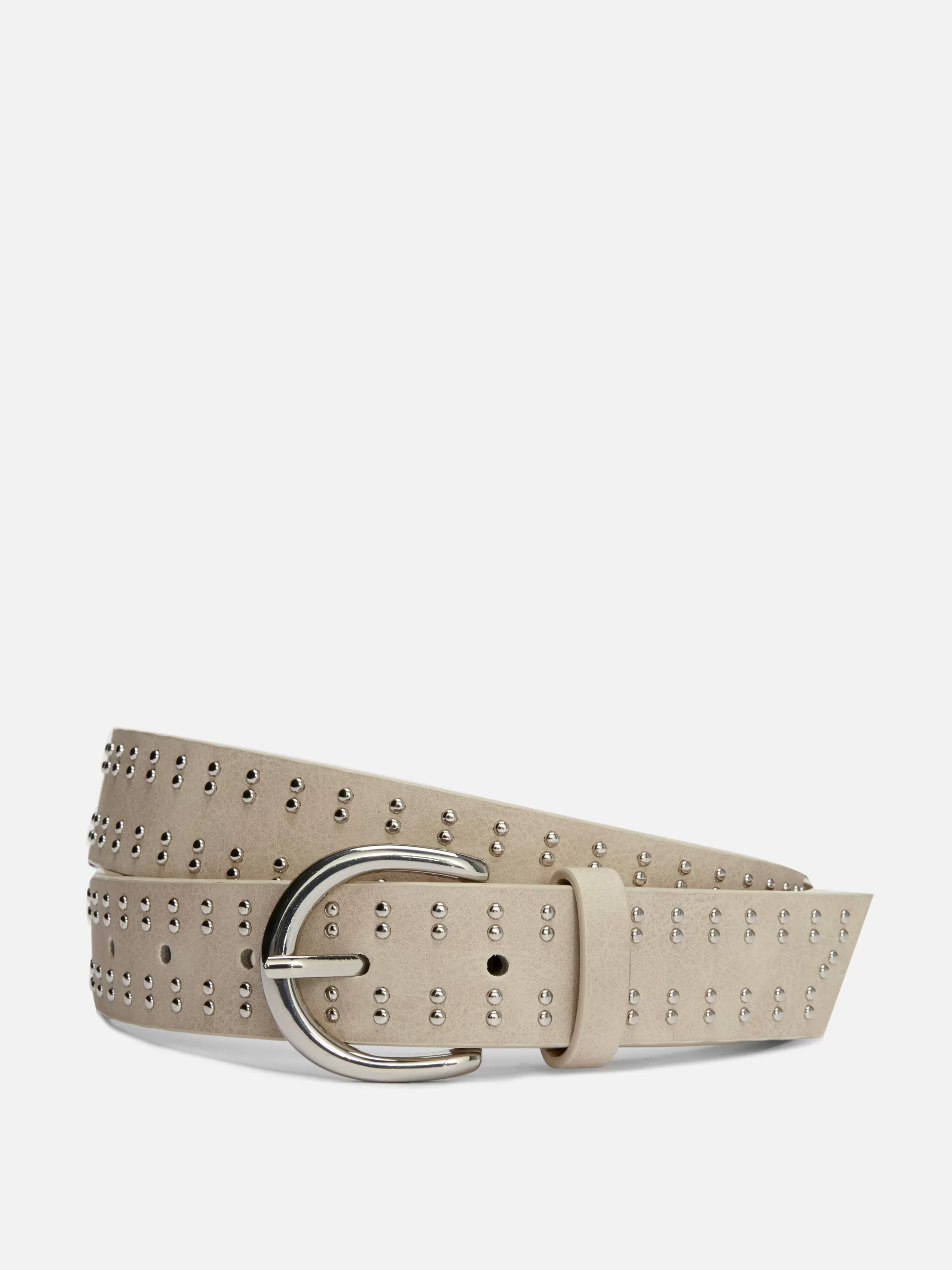 Flash Sale Primark Ceinture à Boucle Cloutée Écru