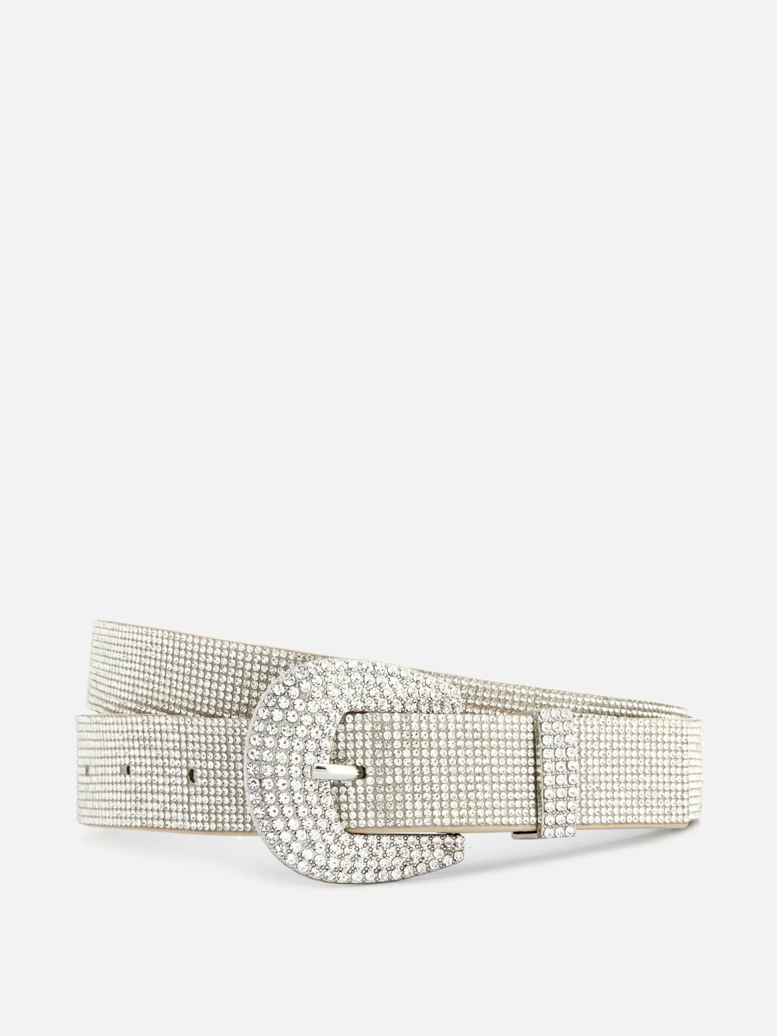 Discount Primark Ceinture à Boucle Et Strass Argent