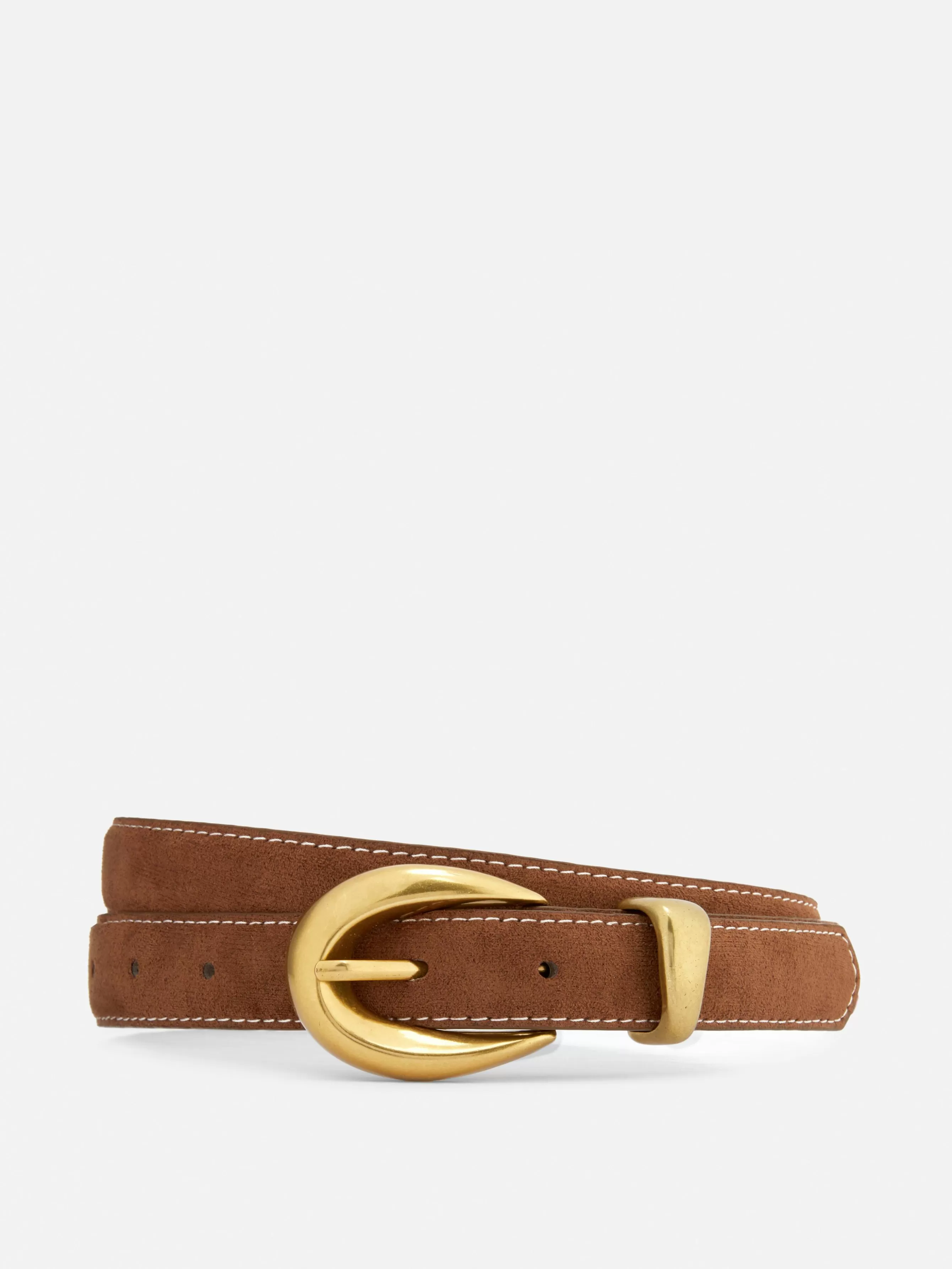 New Primark Ceinture En Simili Cuir à Boucle Marron