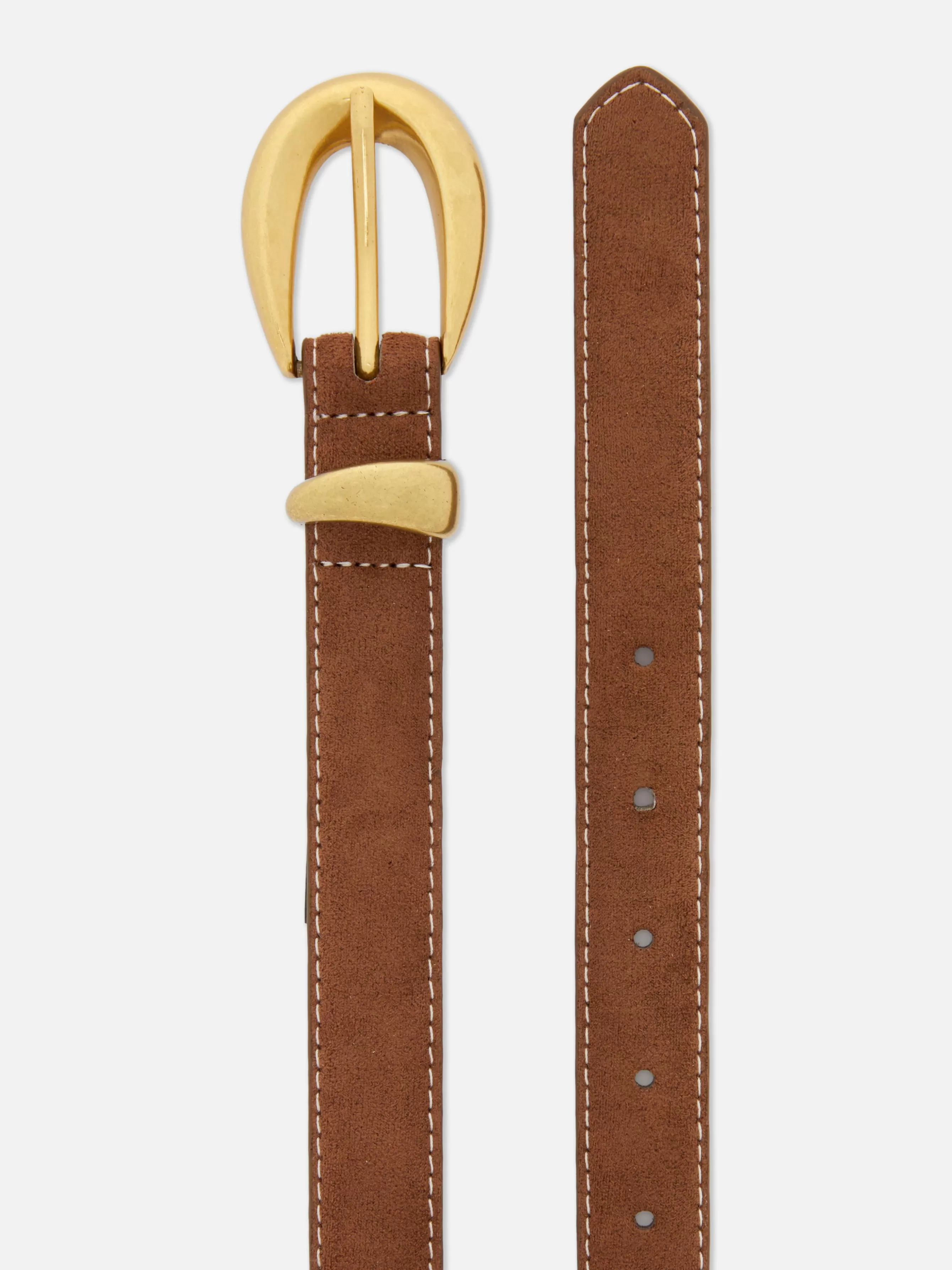 New Primark Ceinture En Simili Cuir à Boucle Marron