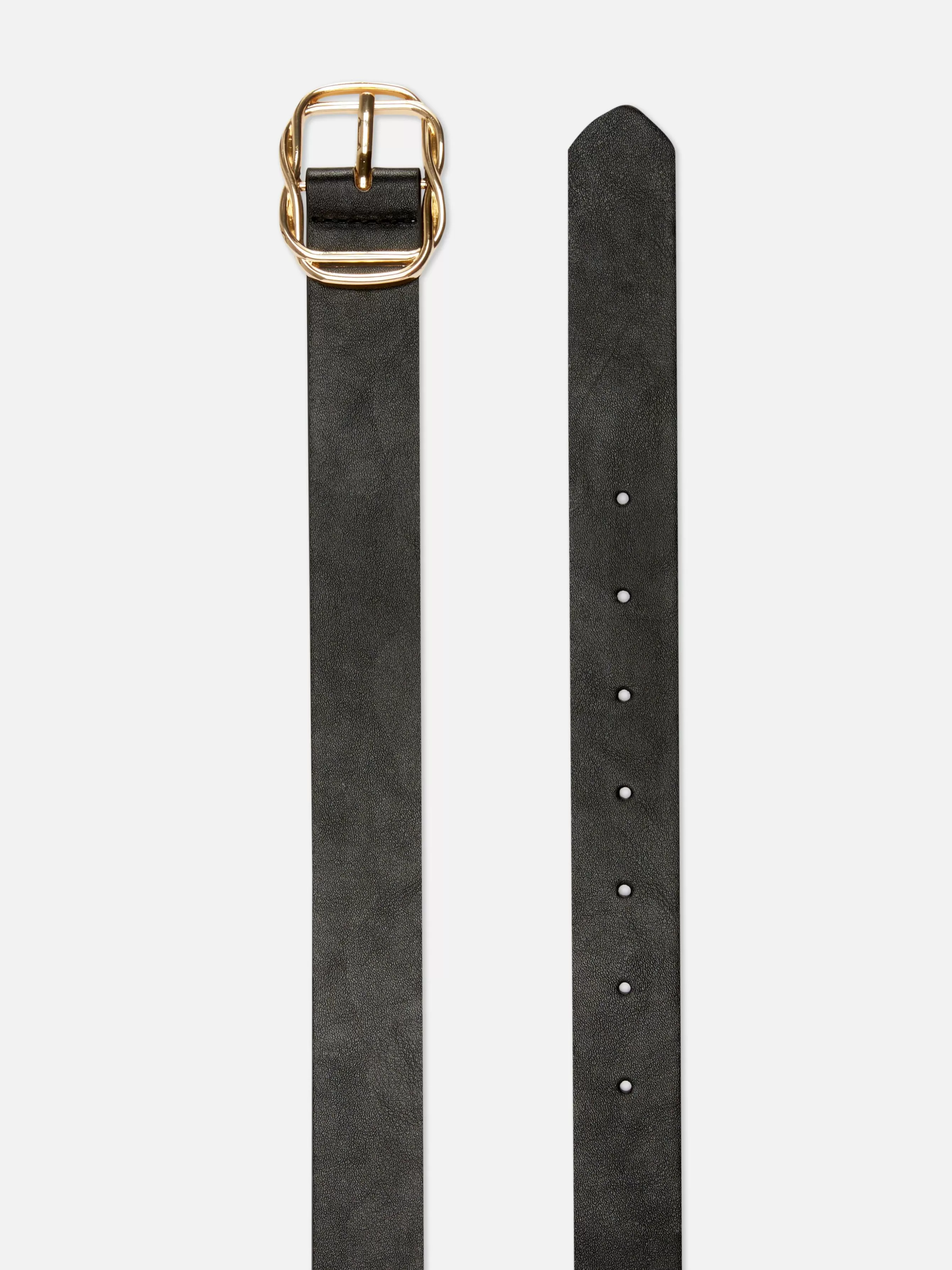 Cheap Primark Ceinture En Simili Cuir à Boucle Torsadée Noir