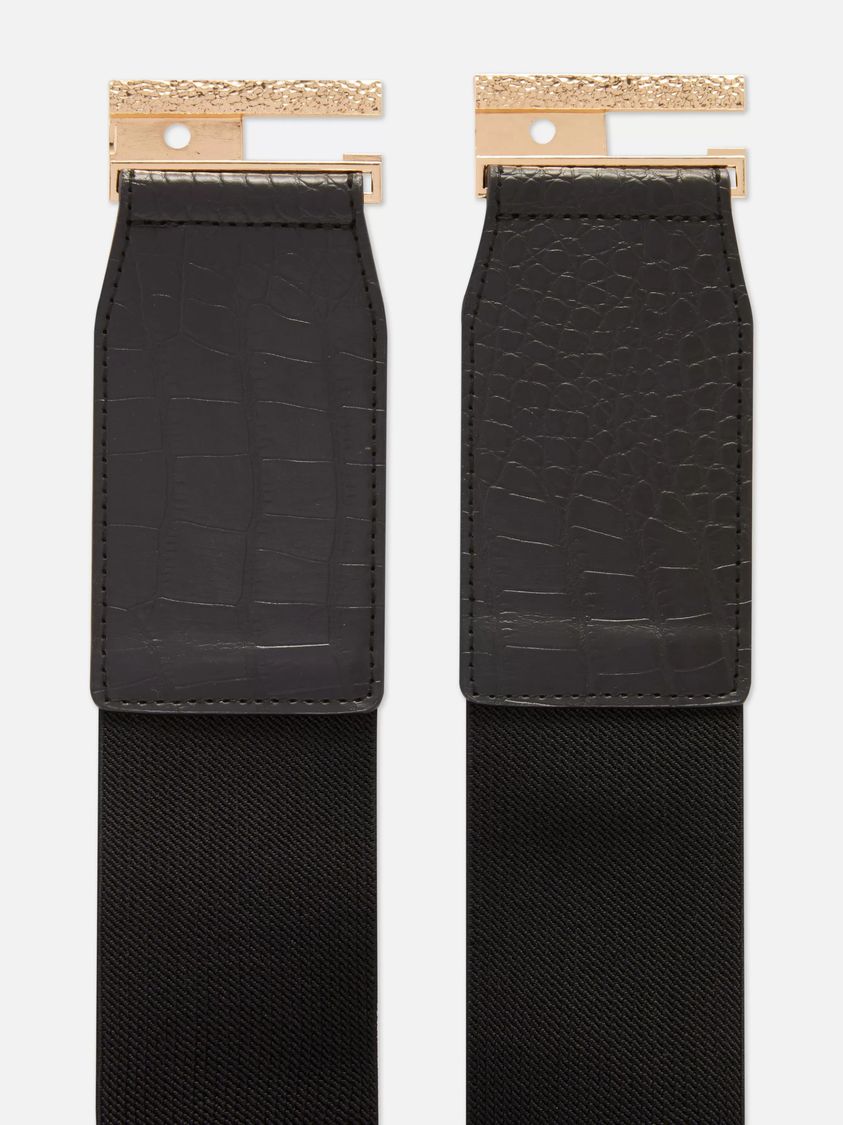 Best Sale Primark Ceinture élastique Imitation Croco Noir