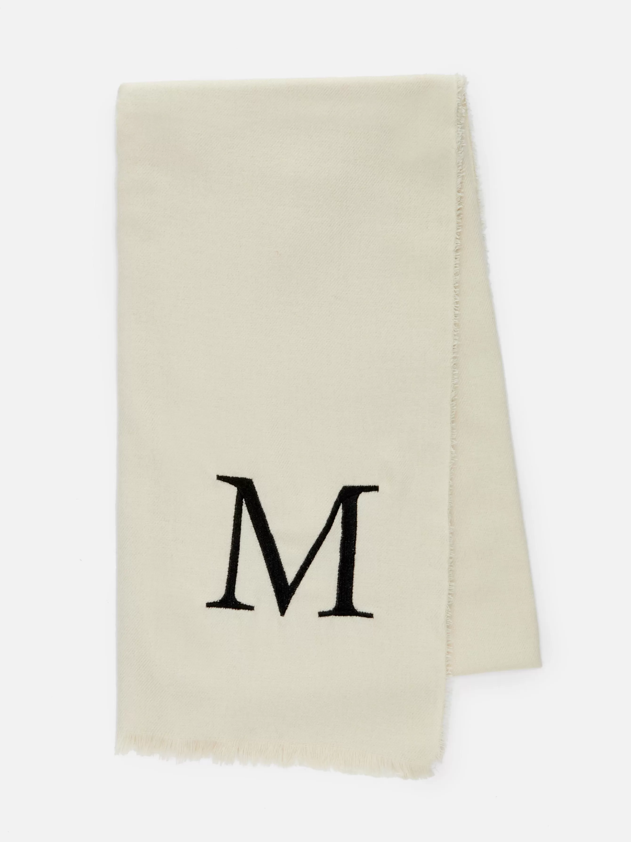 Store Primark Écharpe Brodée Avec Initiale Monogramme Beige